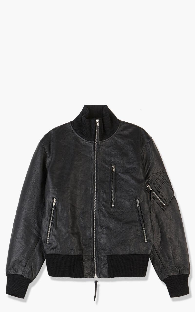 Pilot Flight Leather Jacket Black