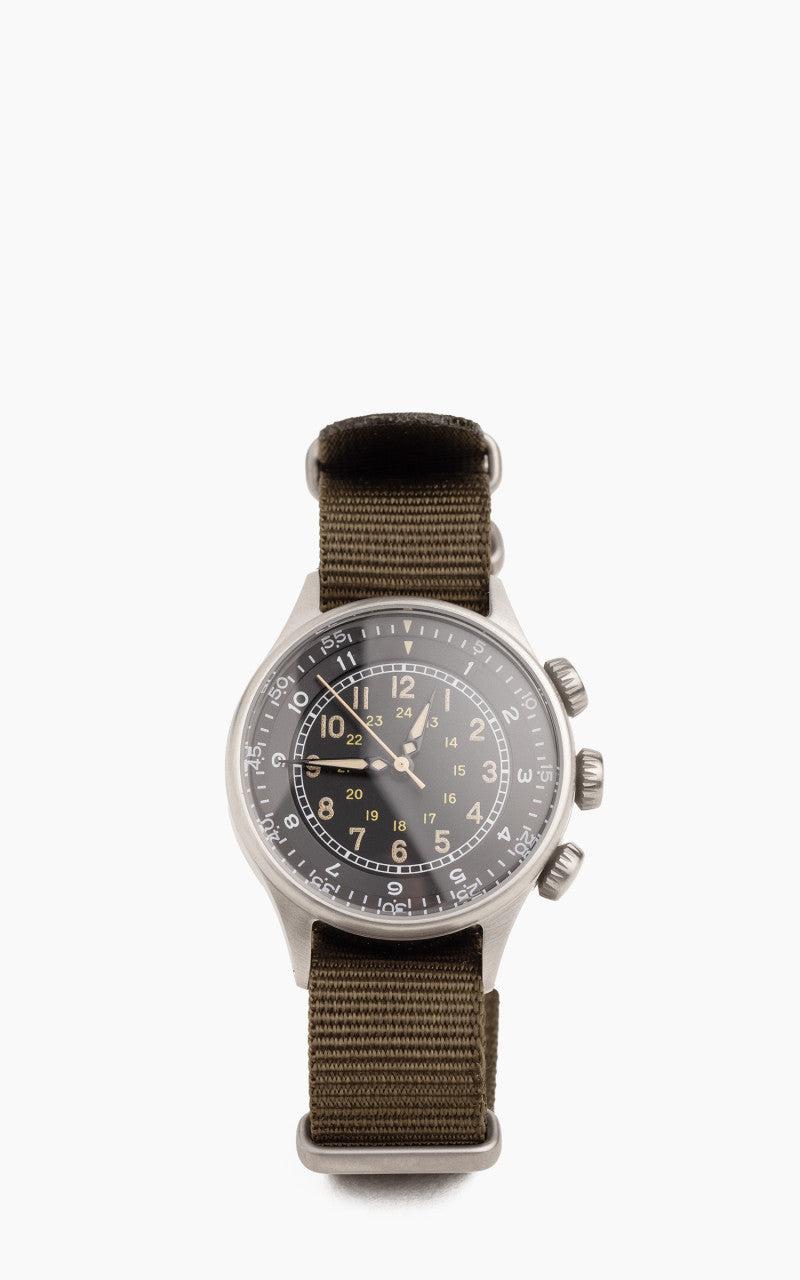 A-15 Vintage Military Watch Green Nylon Strap