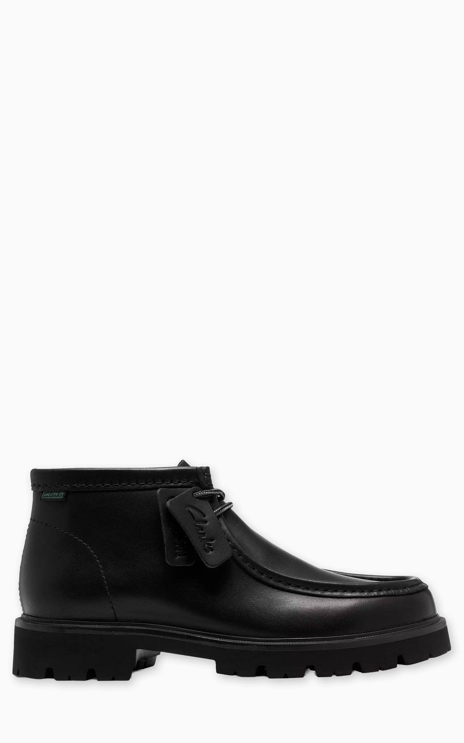 Clarks Cleyhill Top Black Leather
