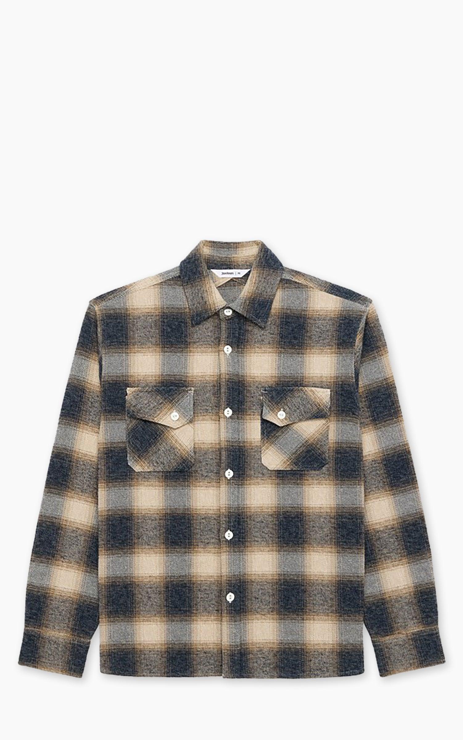 Crosscut Flannel Shirt Brown/Ecru