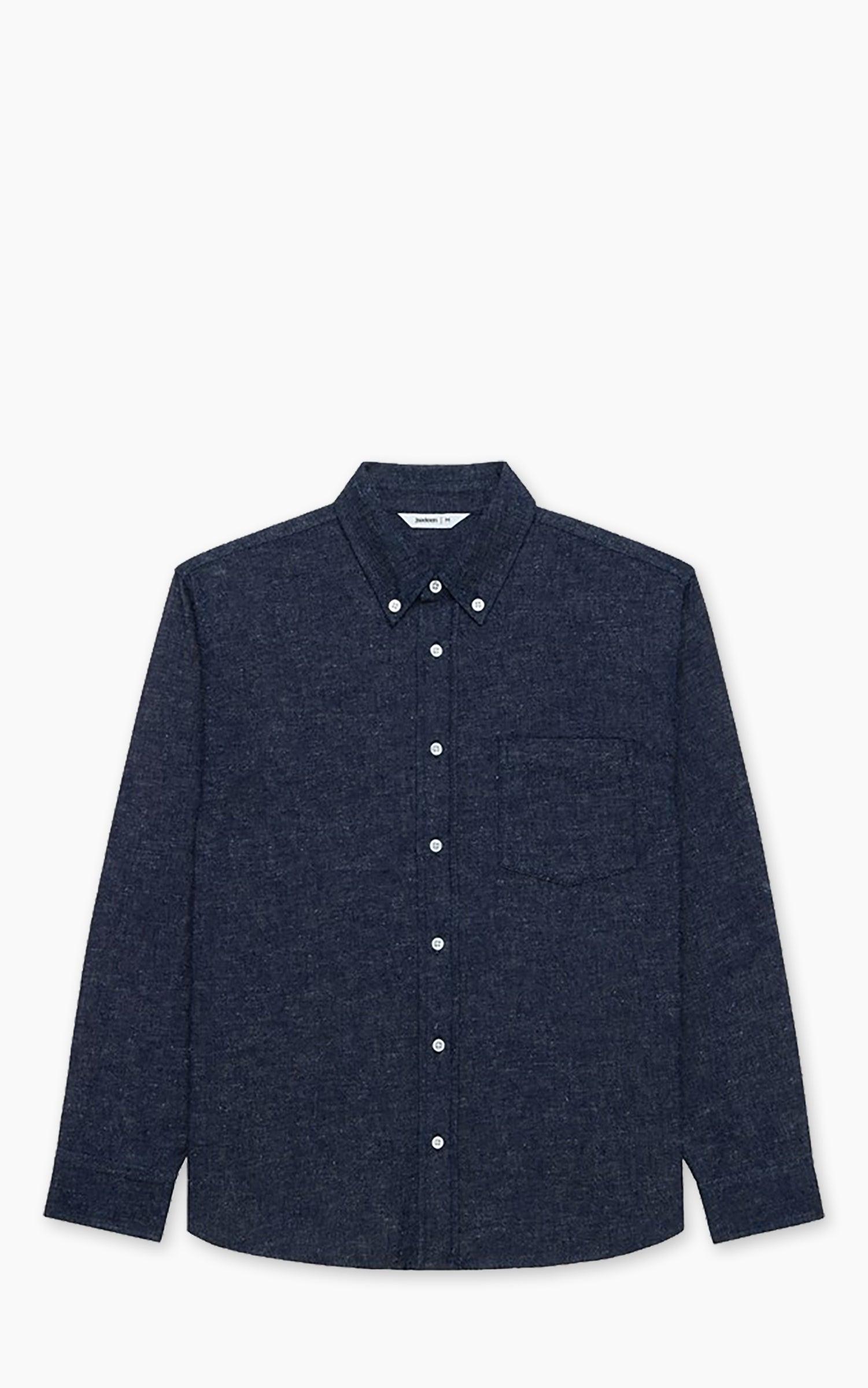 Denim Button Down Snow Slub Denim