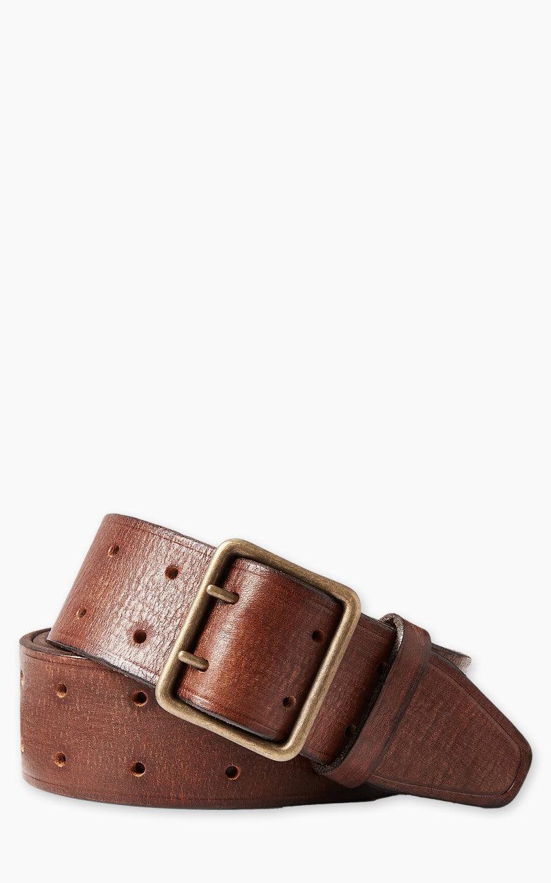 Conrad Leather Double-Prong Belt Vintage Brown