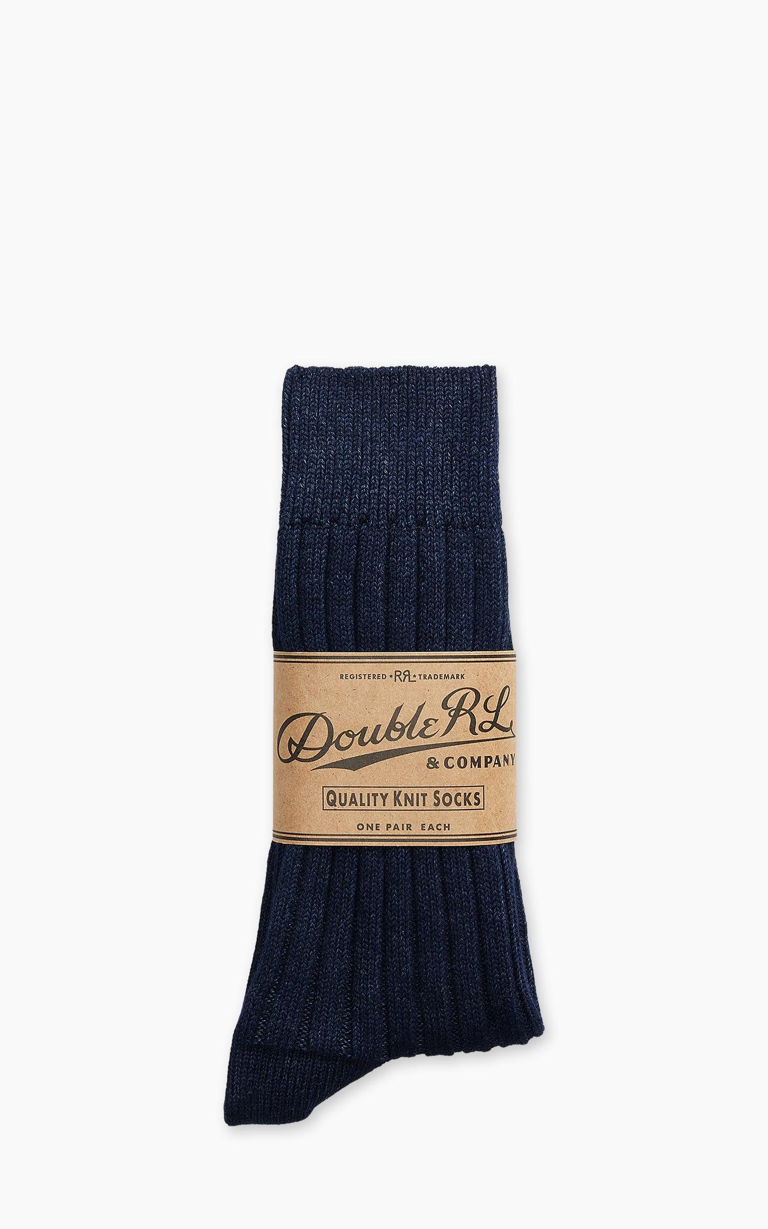 Stretch Cotton-Blend Socks Indigo