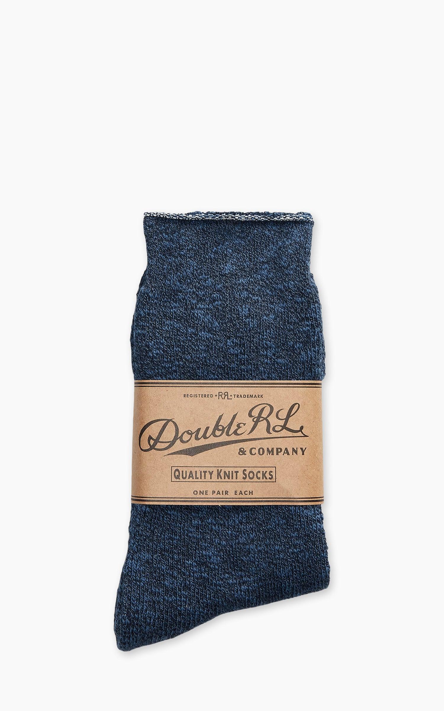 Heathered Stretch Cotton-Blend Socks Royal