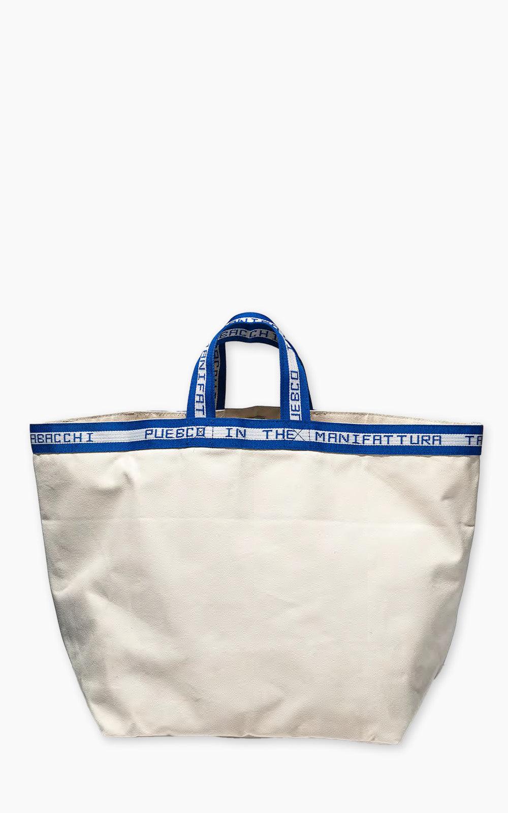 Clubhouse Tote Bag Manifattura Tabacchi Large Natural/Blue