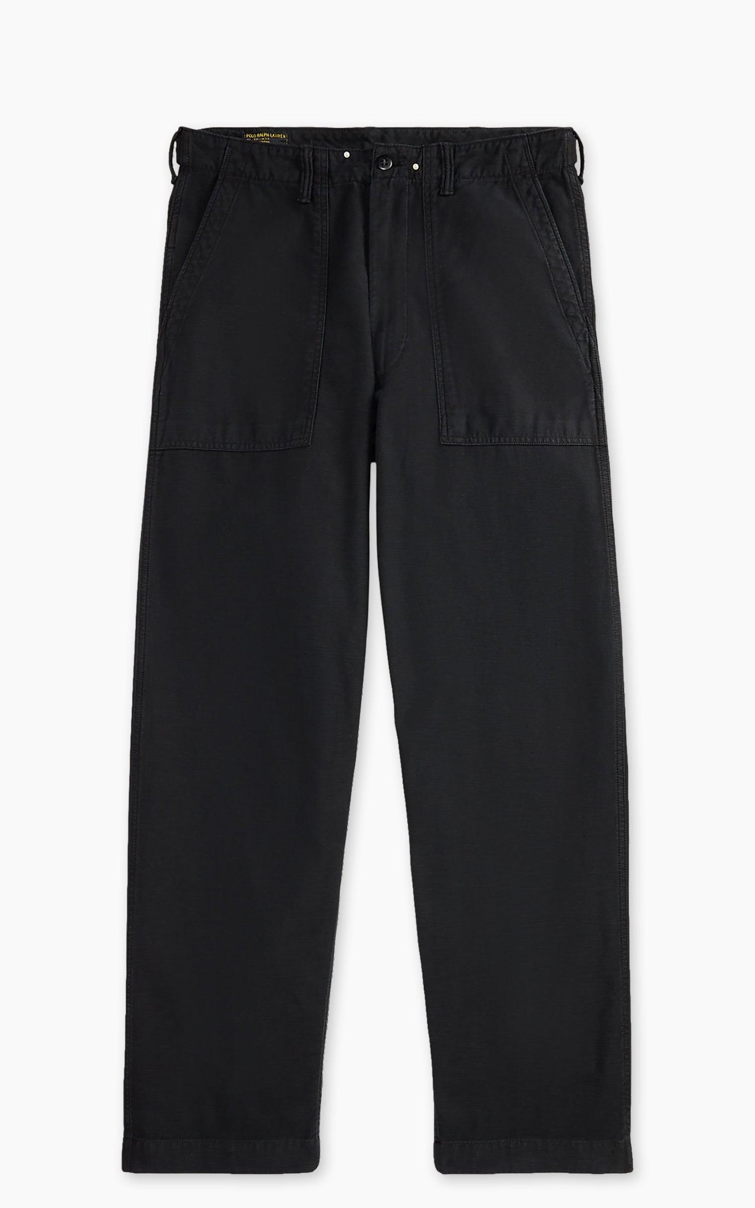 Relaxed Fit Reverse Sateen Utility Pant Black