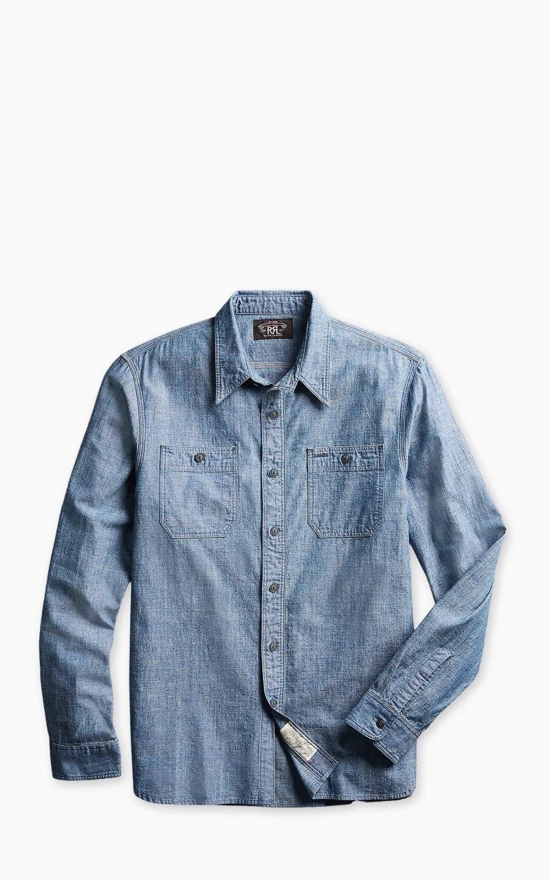 Indigo Chambray Workshirt Rinse Blue