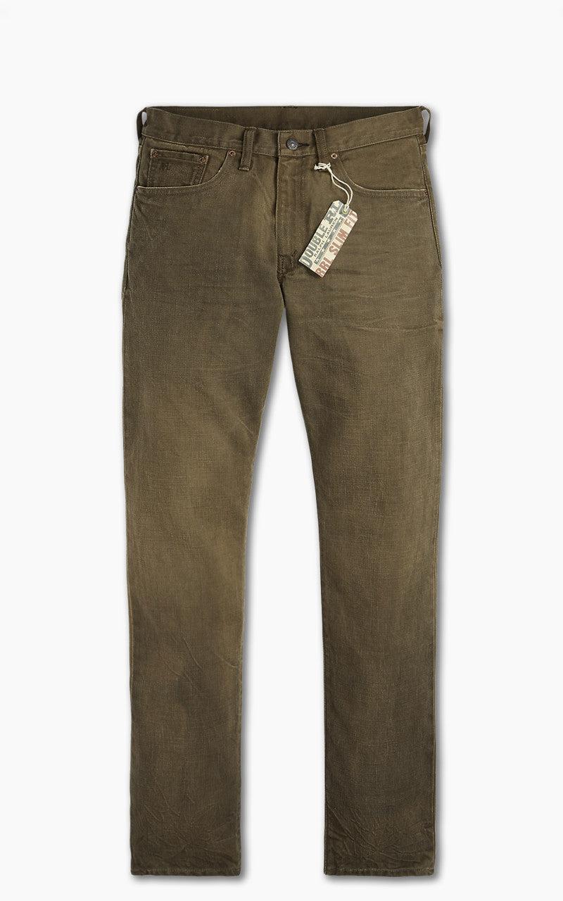 Slim Fit Jean Distressed Brown Wash