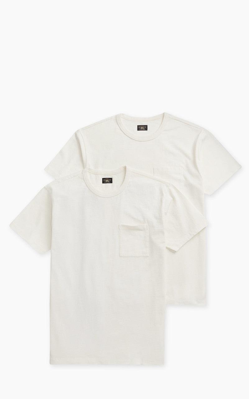 2-Pack Garment-Dyed Pocket Tees Warm White