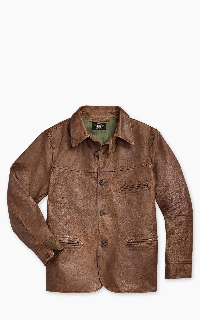 Bradley Leather Car Coat Vintage Tan
