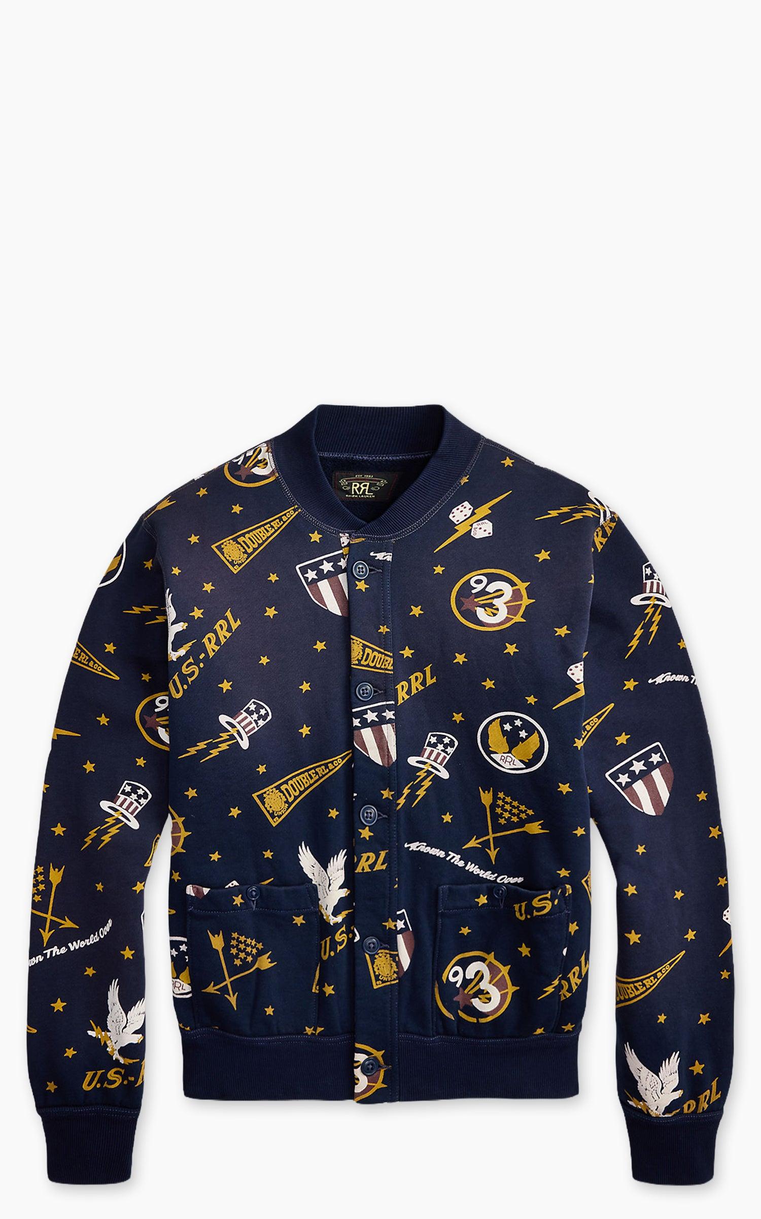 Fleece Graphic Jacket Navy Multi