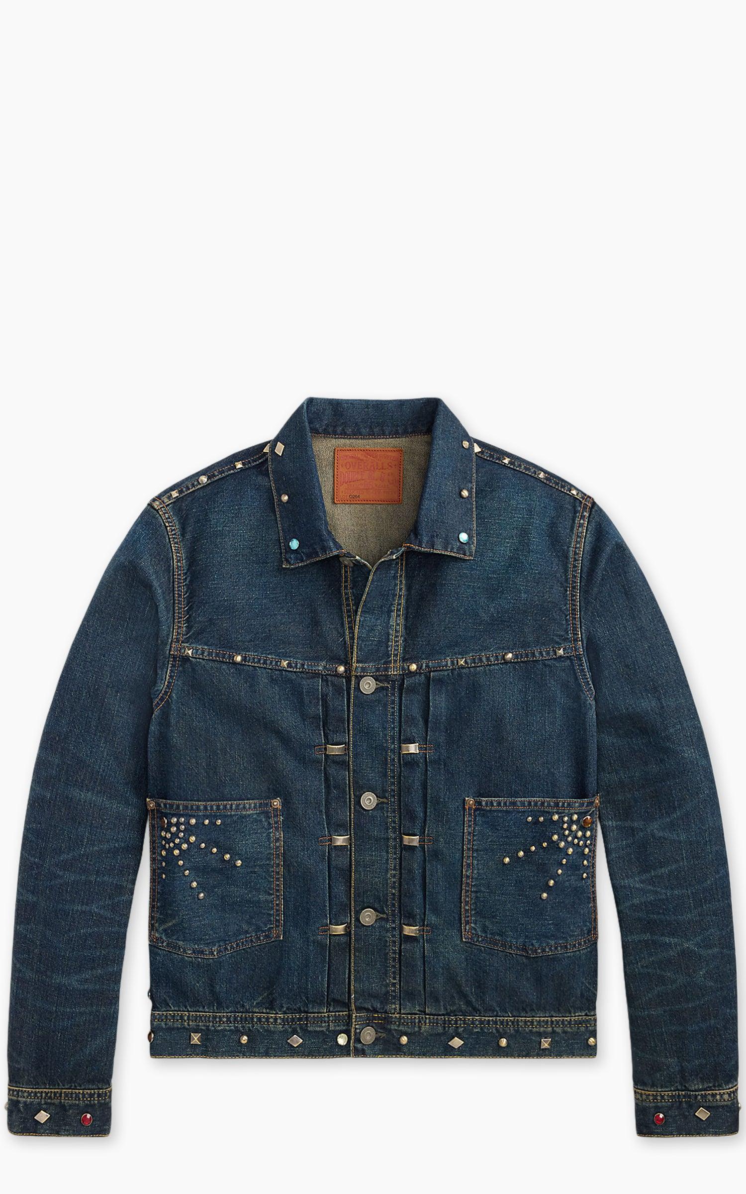 Studded Denim Trucker Jacket Ridgewood Wash