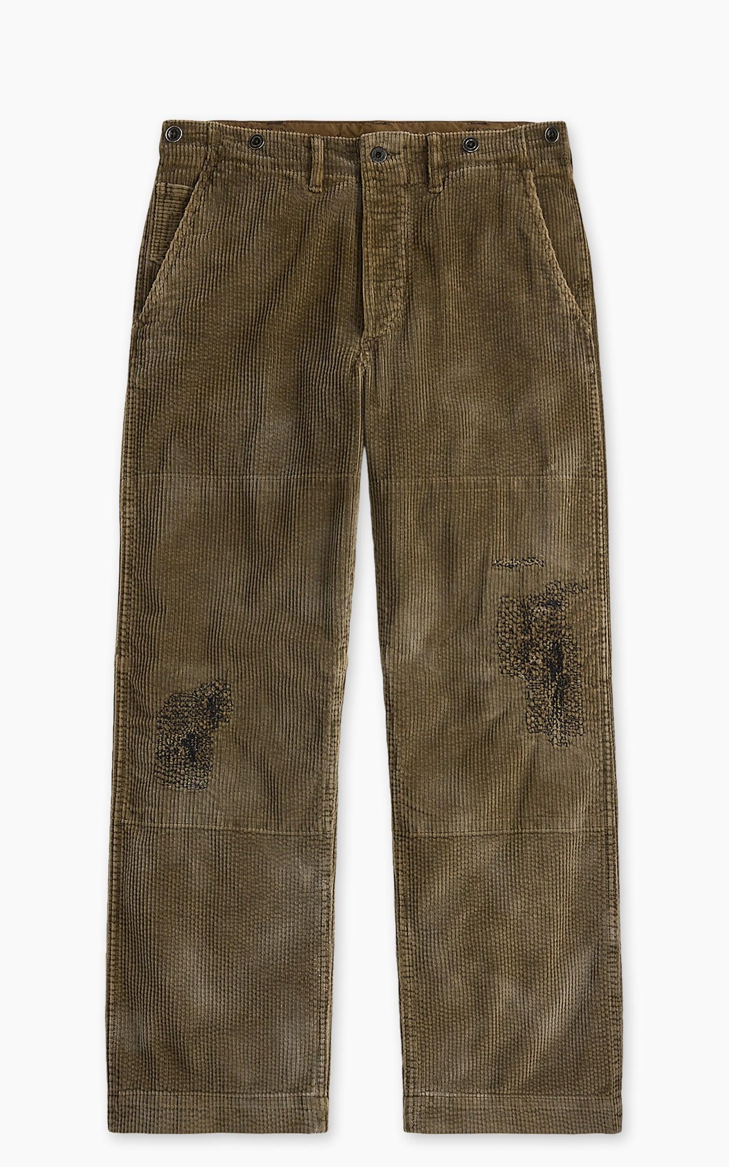 Repaired Corduroy Field Pant Distressed Brown