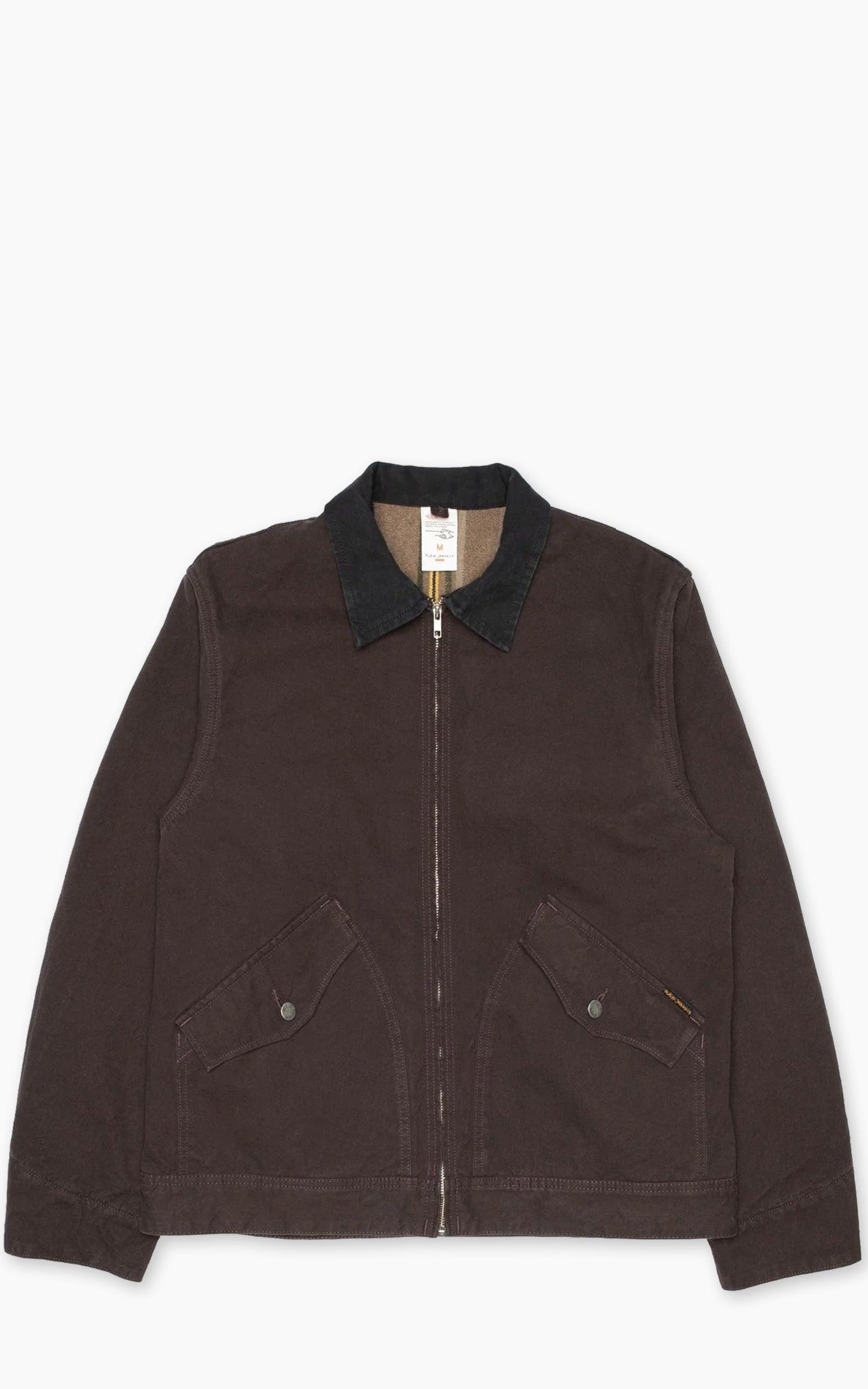 Blake Zip Jacket Duck Canvas Dark Brown