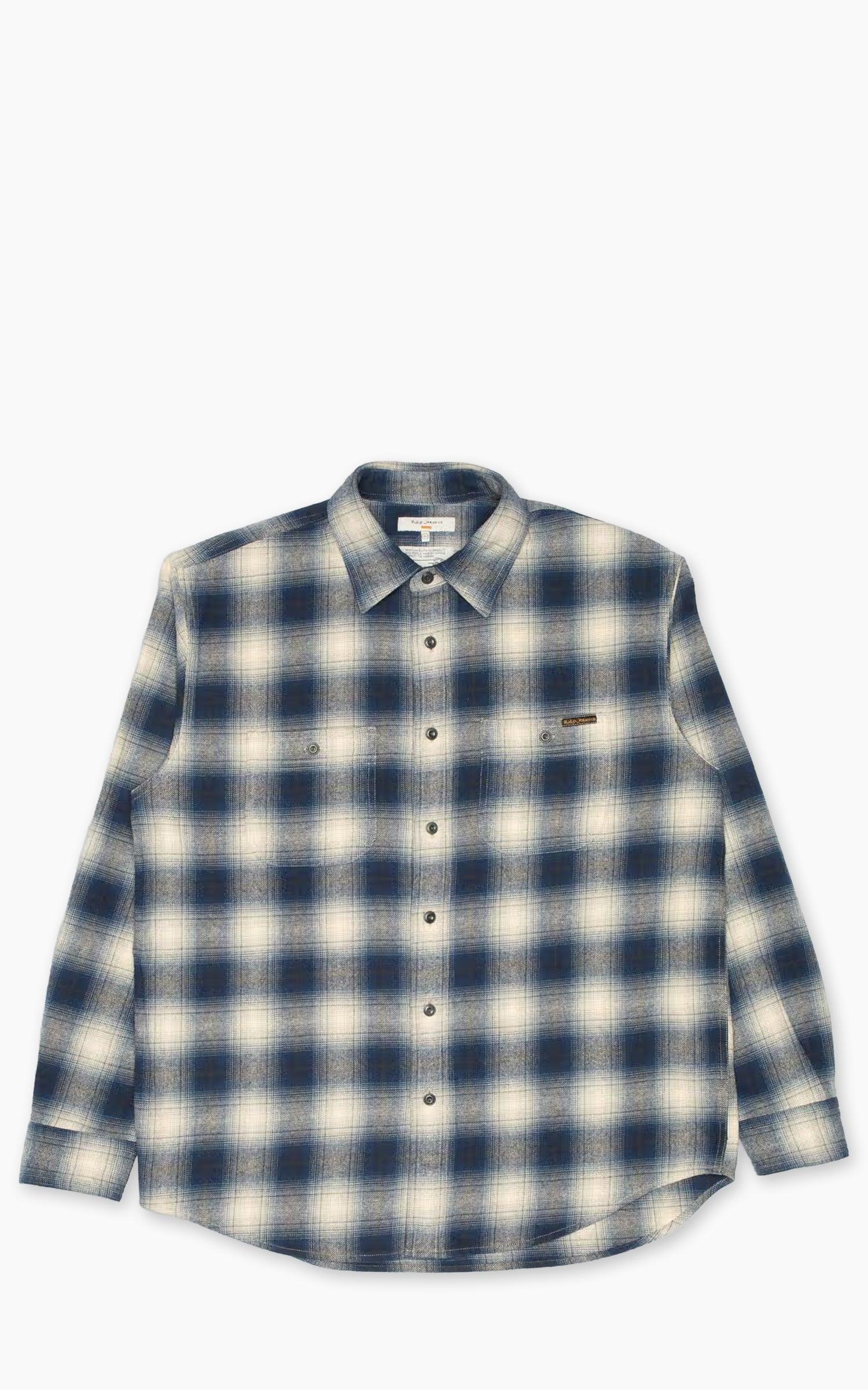 Julian Worker Shirt Checked Blue