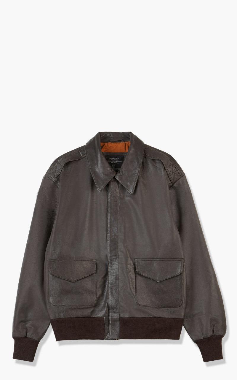 A-2 US Flight Jacket Leather Brown