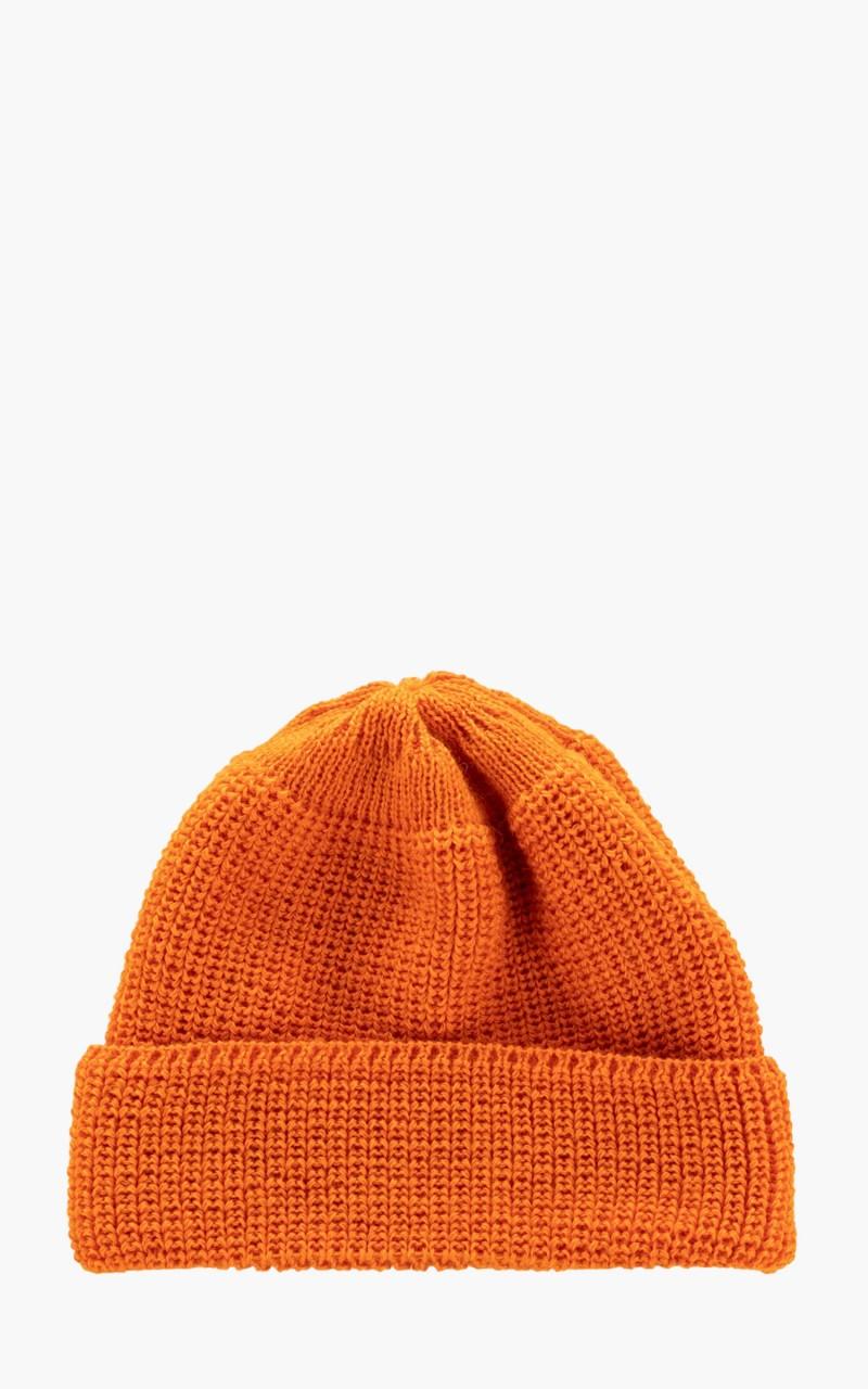Borkum Knit Wool Beanie Orange
