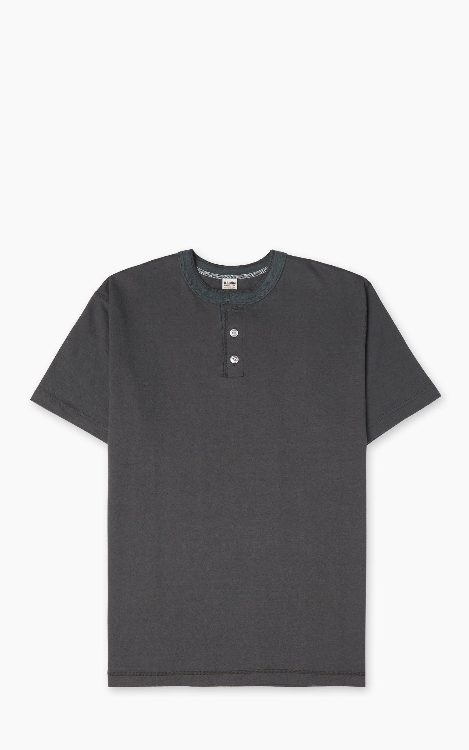 BR-8146SP COZUN S/S Henley T-Shirt Black