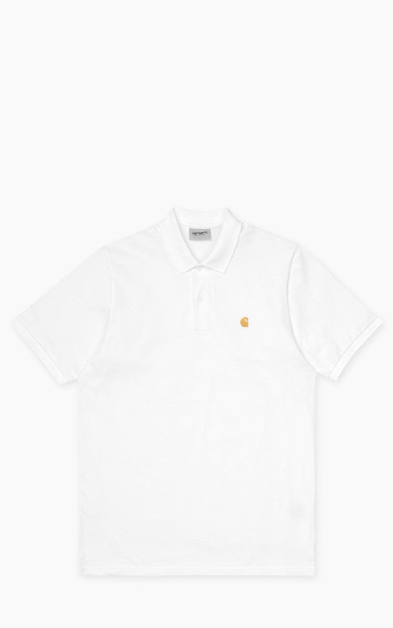 S/S Chase Pique Polo White/Gold