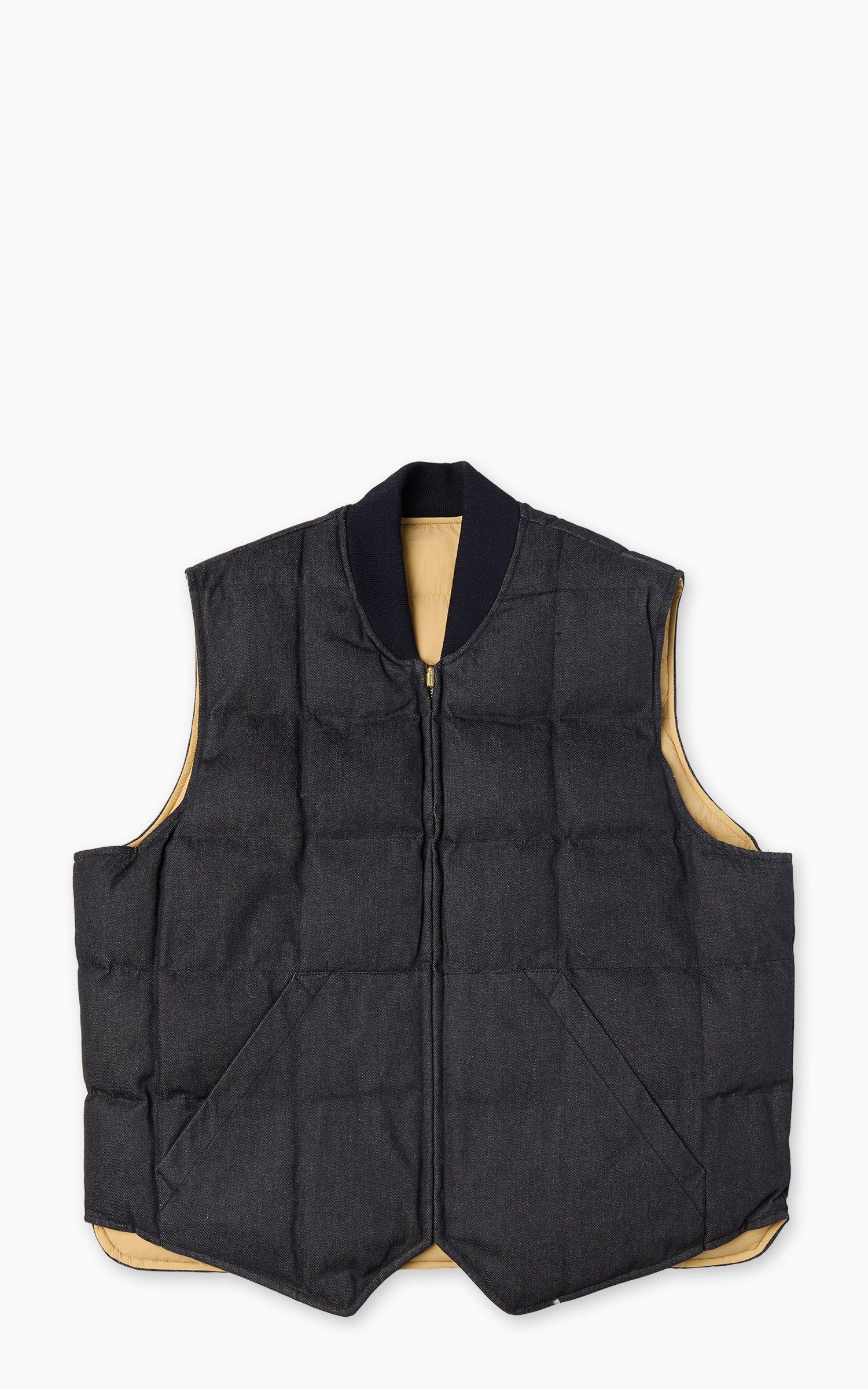 Chesapeake's Seattle Down Vest Reversible Denim Indigo
