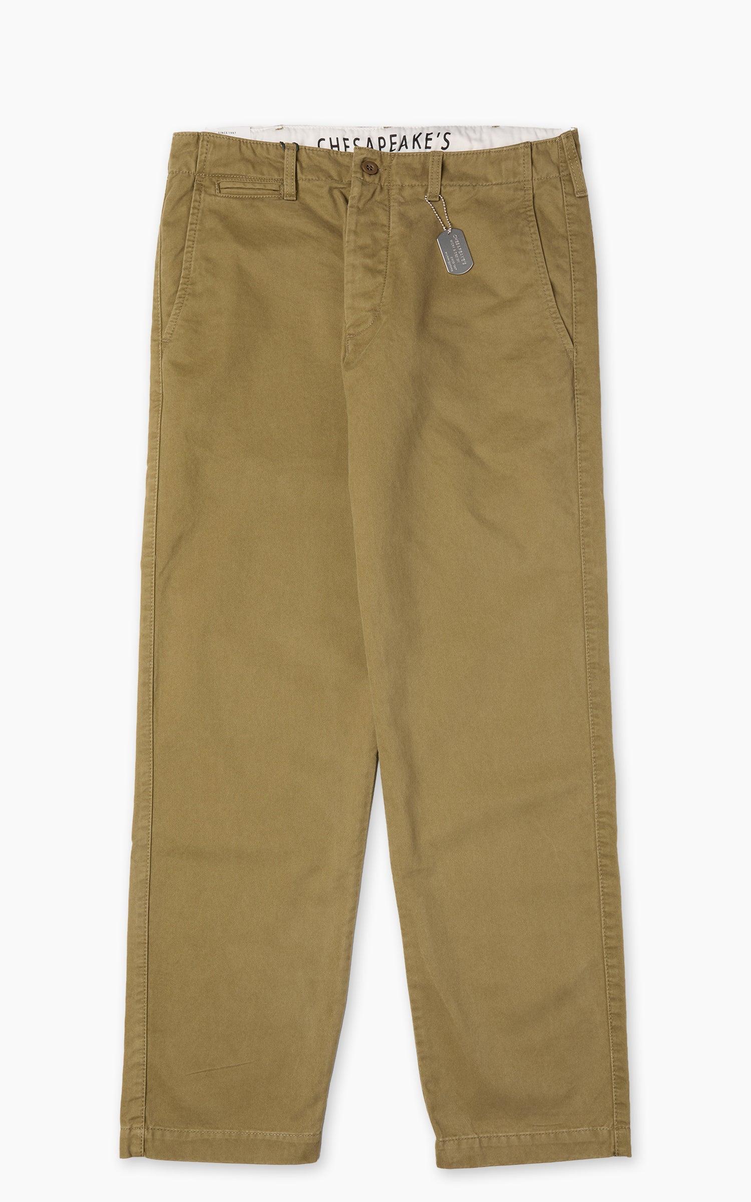 Chesapeake's Officer Chino Pant Gabardine Khaki Green