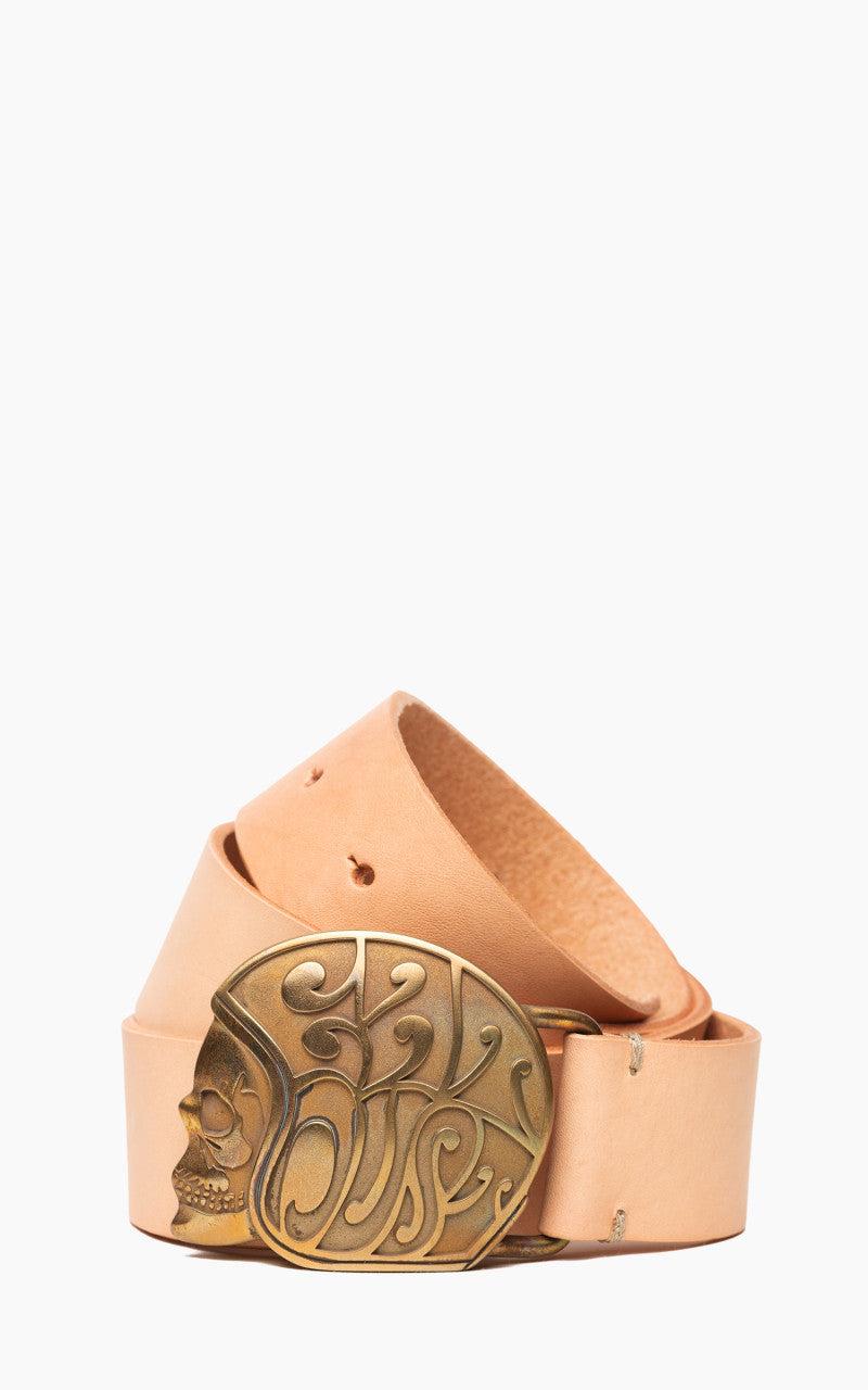 Skull Logo Belt Natural