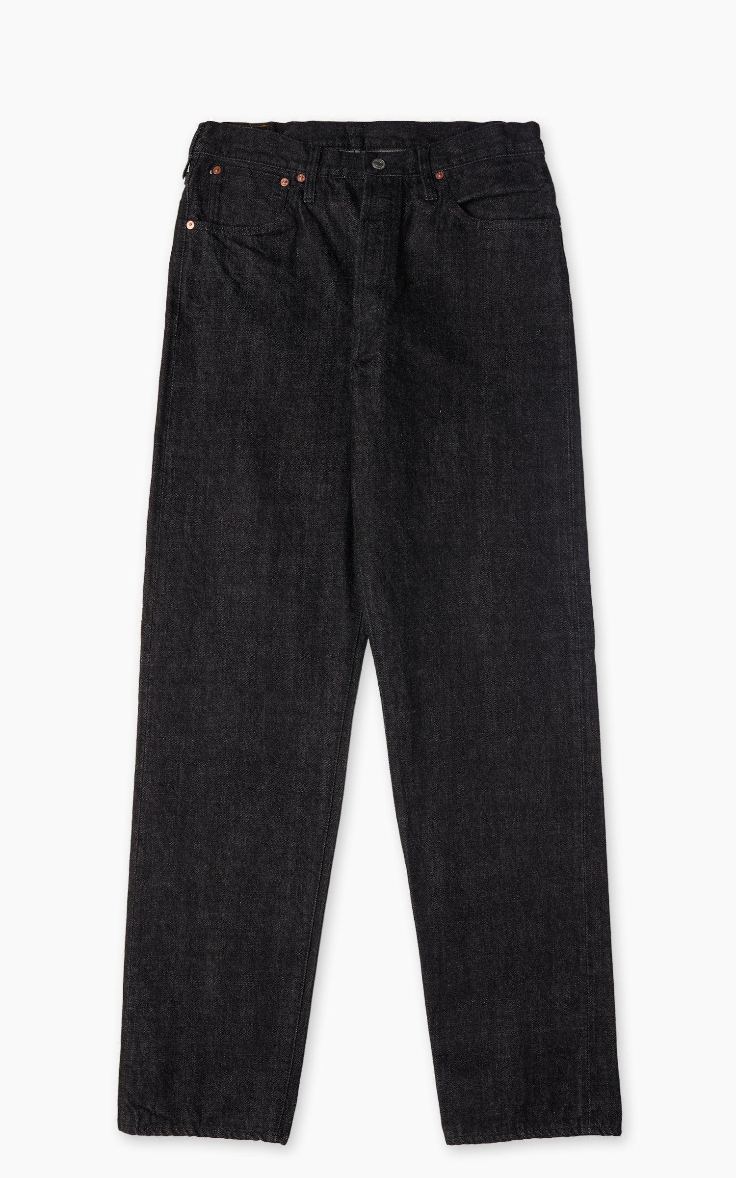 F153 Selvedge Denim Tapered 5P Rinsed Black