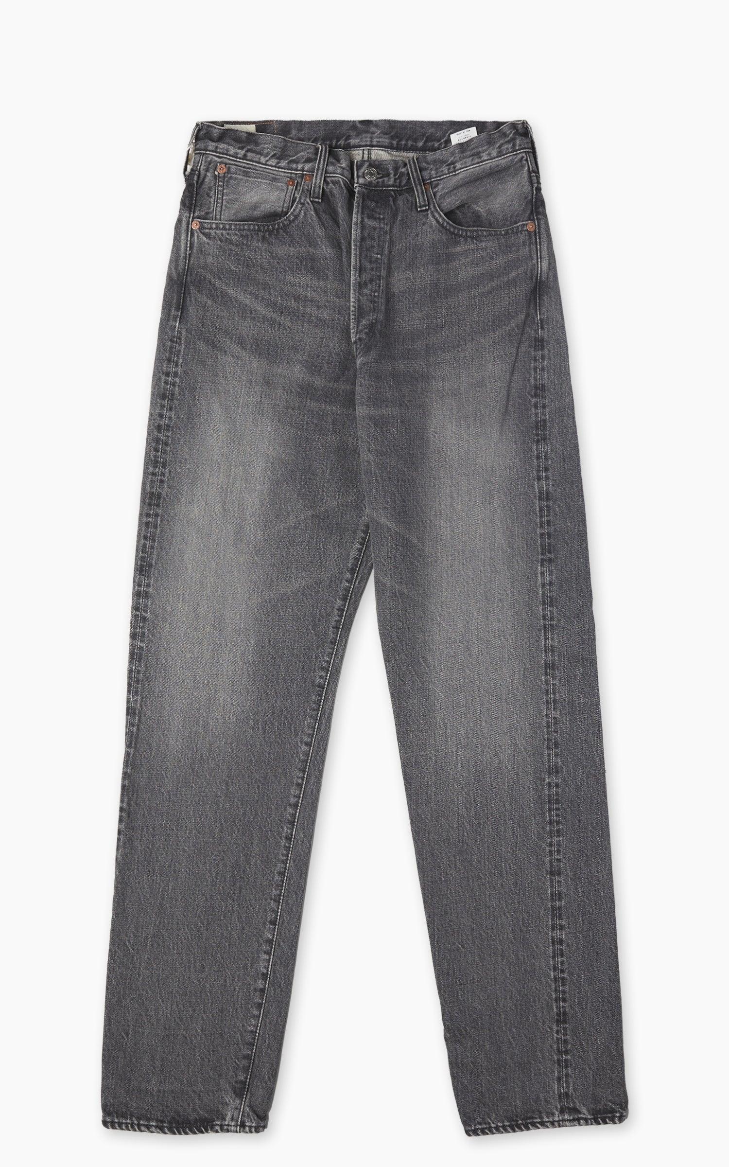F153 Selvedge Denim Tapered 5P Used Wash Black