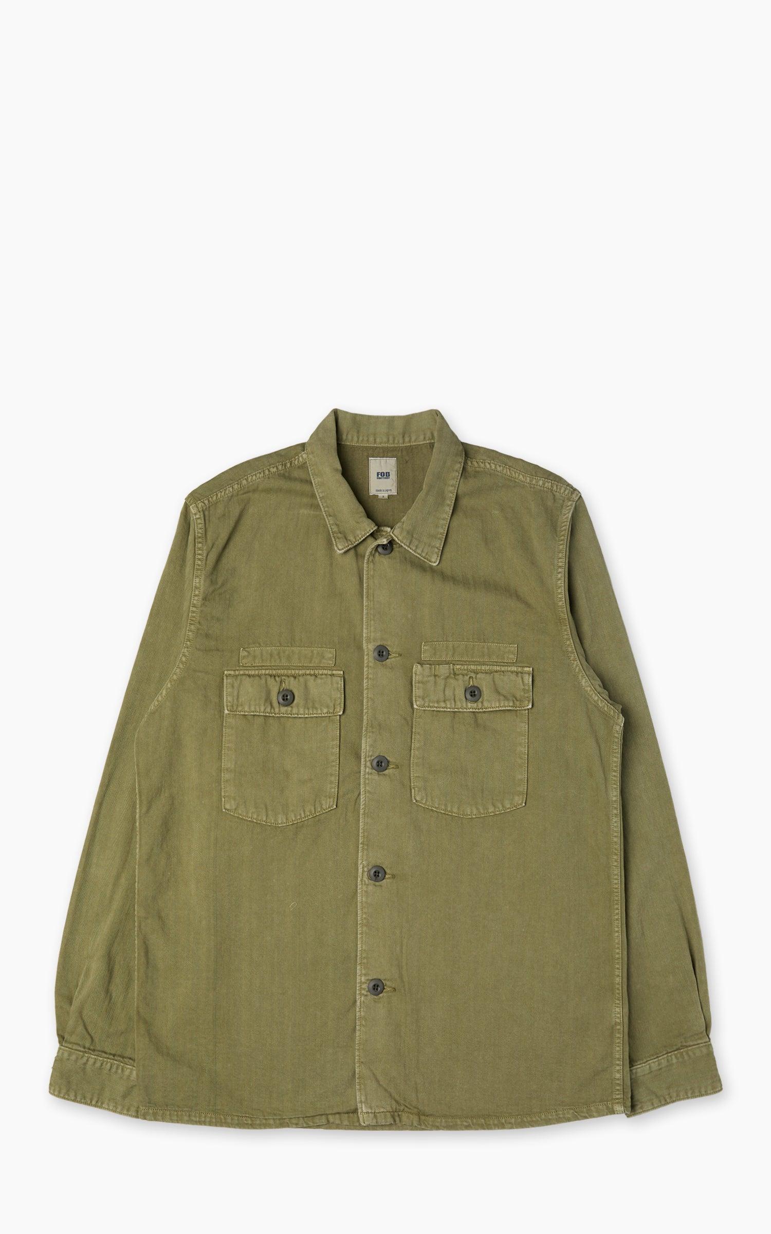 F2461 Herringbone Fatigue Jacket Olive