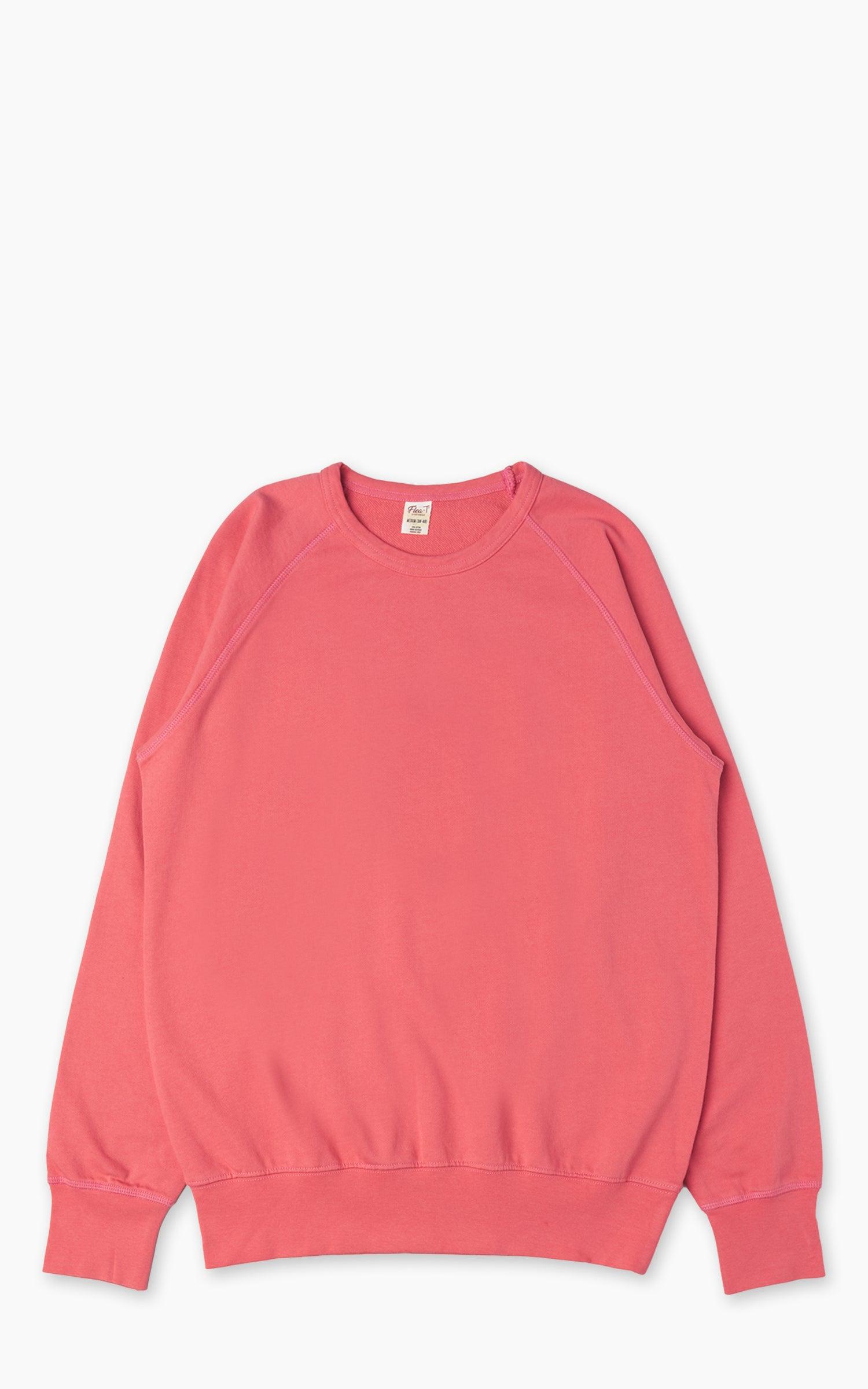 Sweatshirt Plain Pigment Dyed Pink