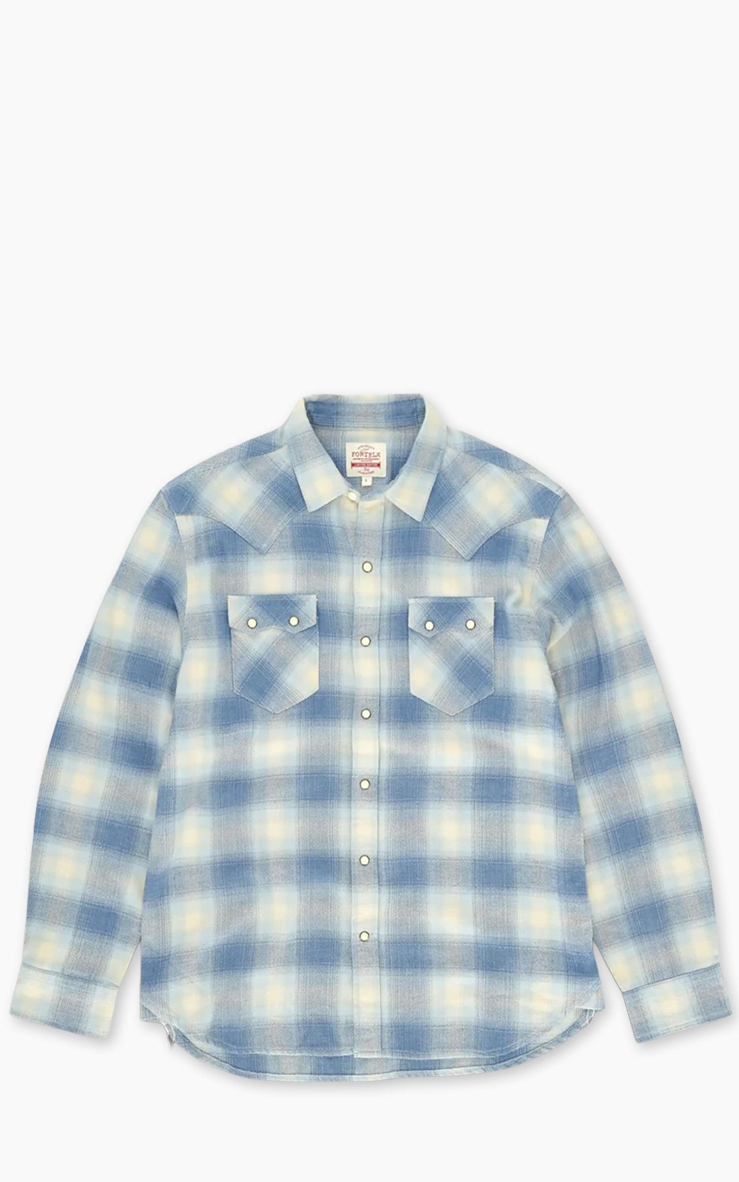 Josh Western Shirt Plaid Light Blue