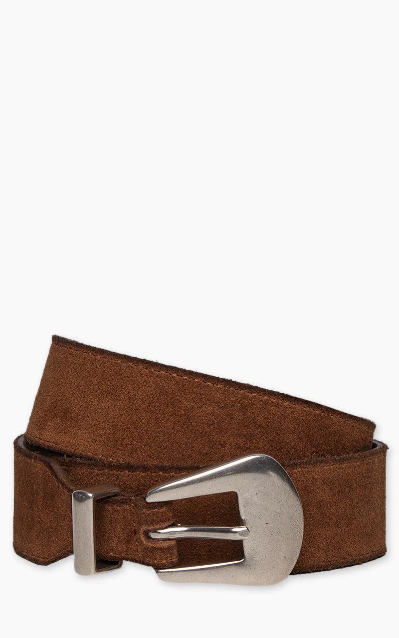 Phoenix Suede Leather Belt Testa Di Moro