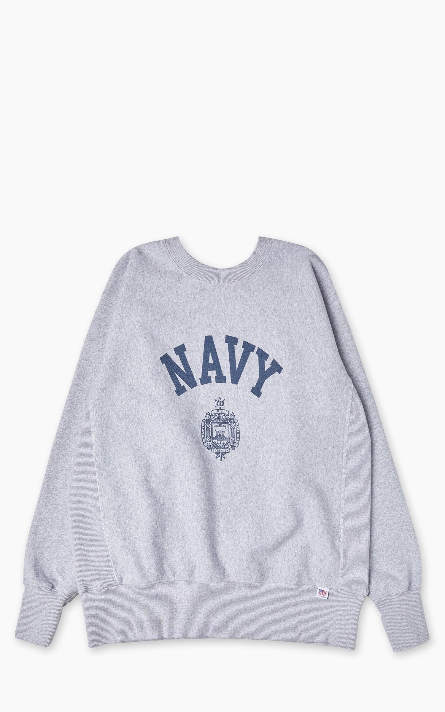 U.S. Cotton R/V Sweatshirt (Navy) Print Heather Grey