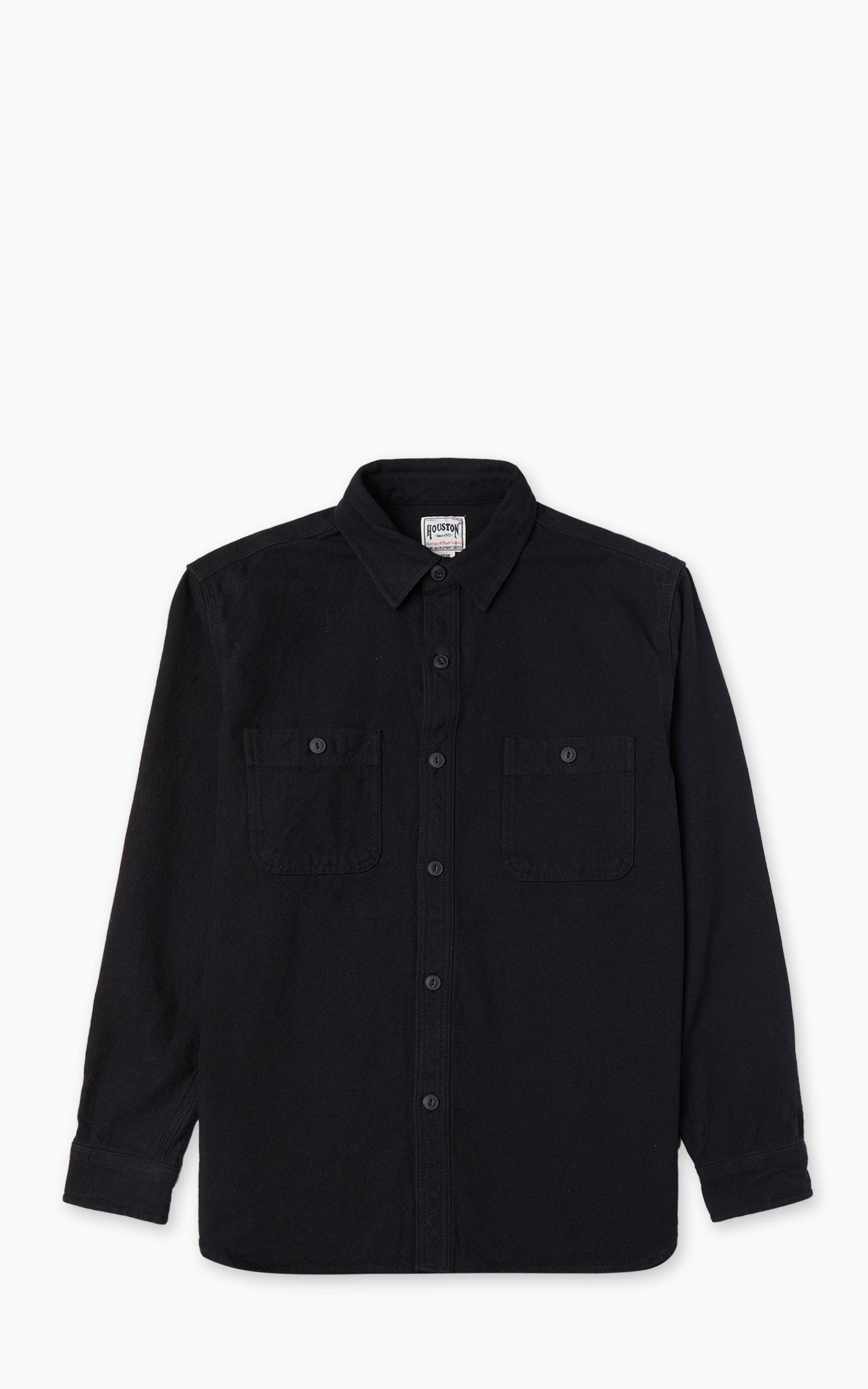Solid Heavyweight Viyella Shirt Black