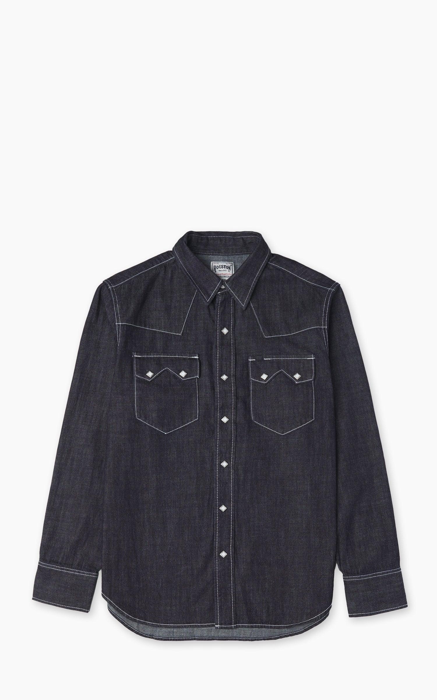 Slub Denim Western Shirt Indigo One Wash