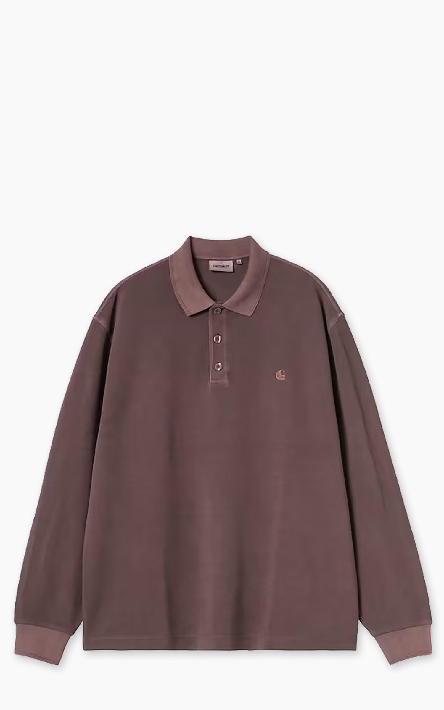 L/S Waffle Rugby Shirt Garment Dyed Palisander