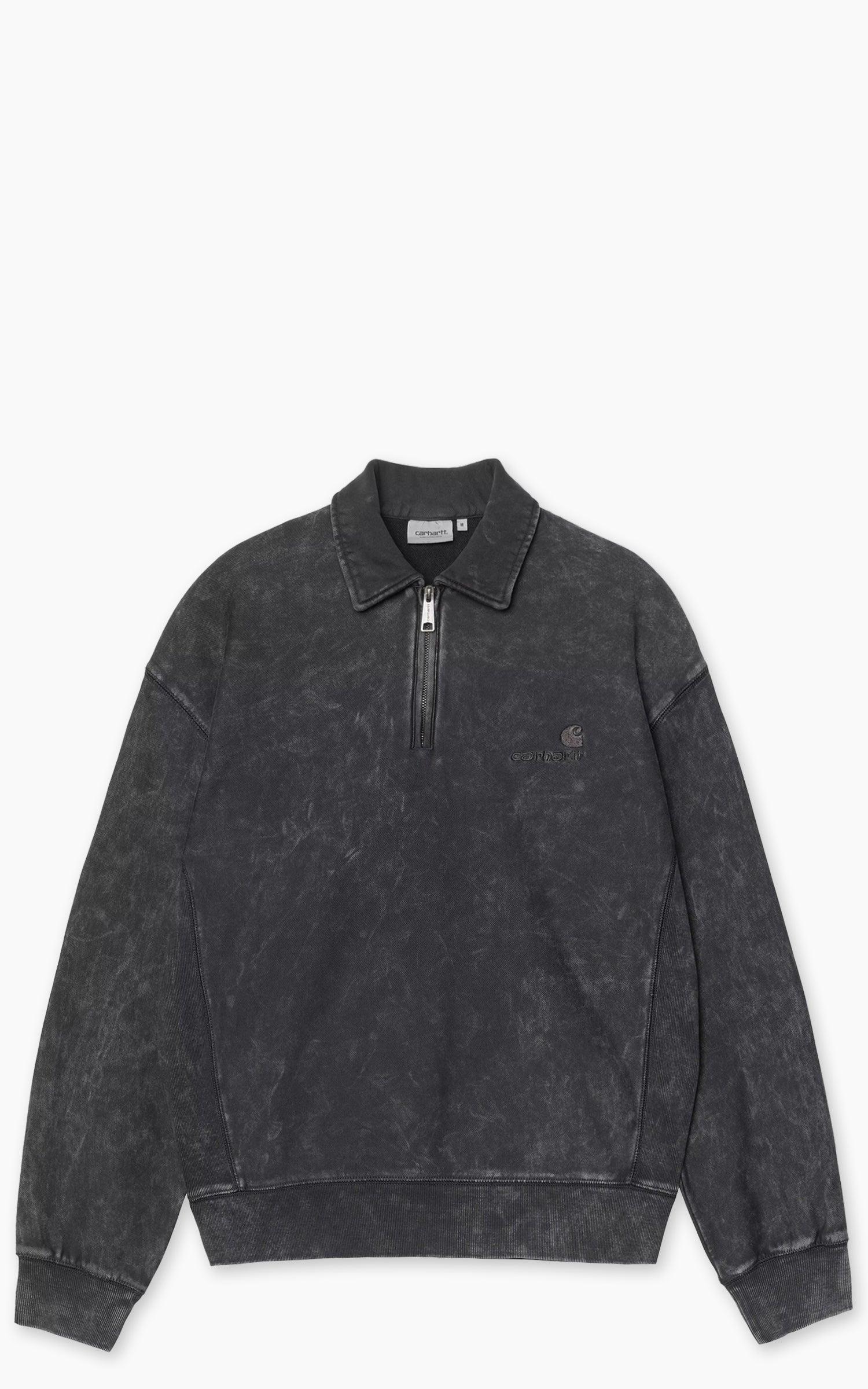Lambert Polo Sweatshirt Moon Wash Black