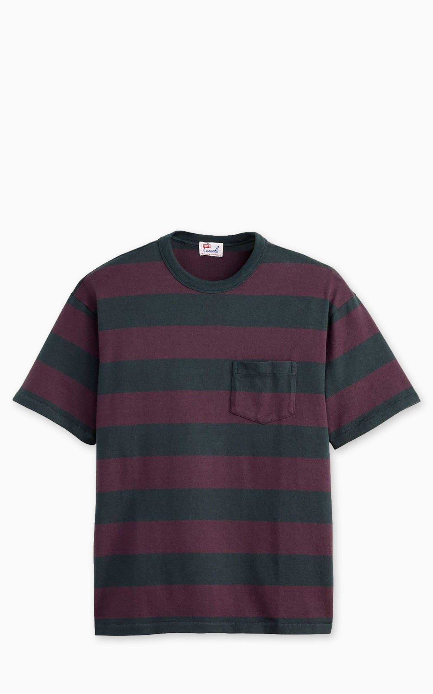 1960's Casuals Tee Plum Stripe
