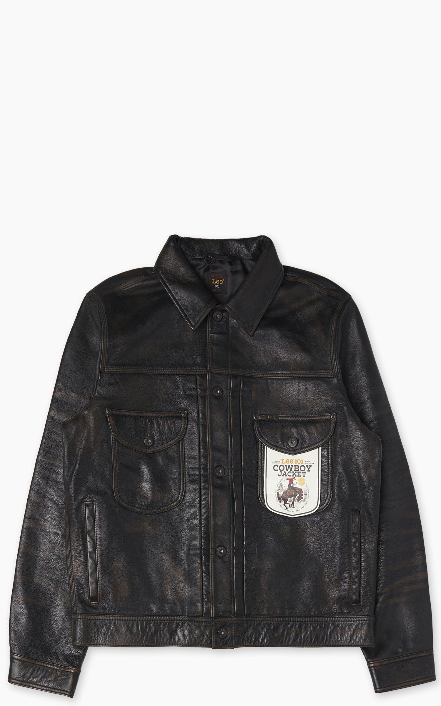101 Relaxed Lined Cowboy Leather Jacket Chocolate Noir