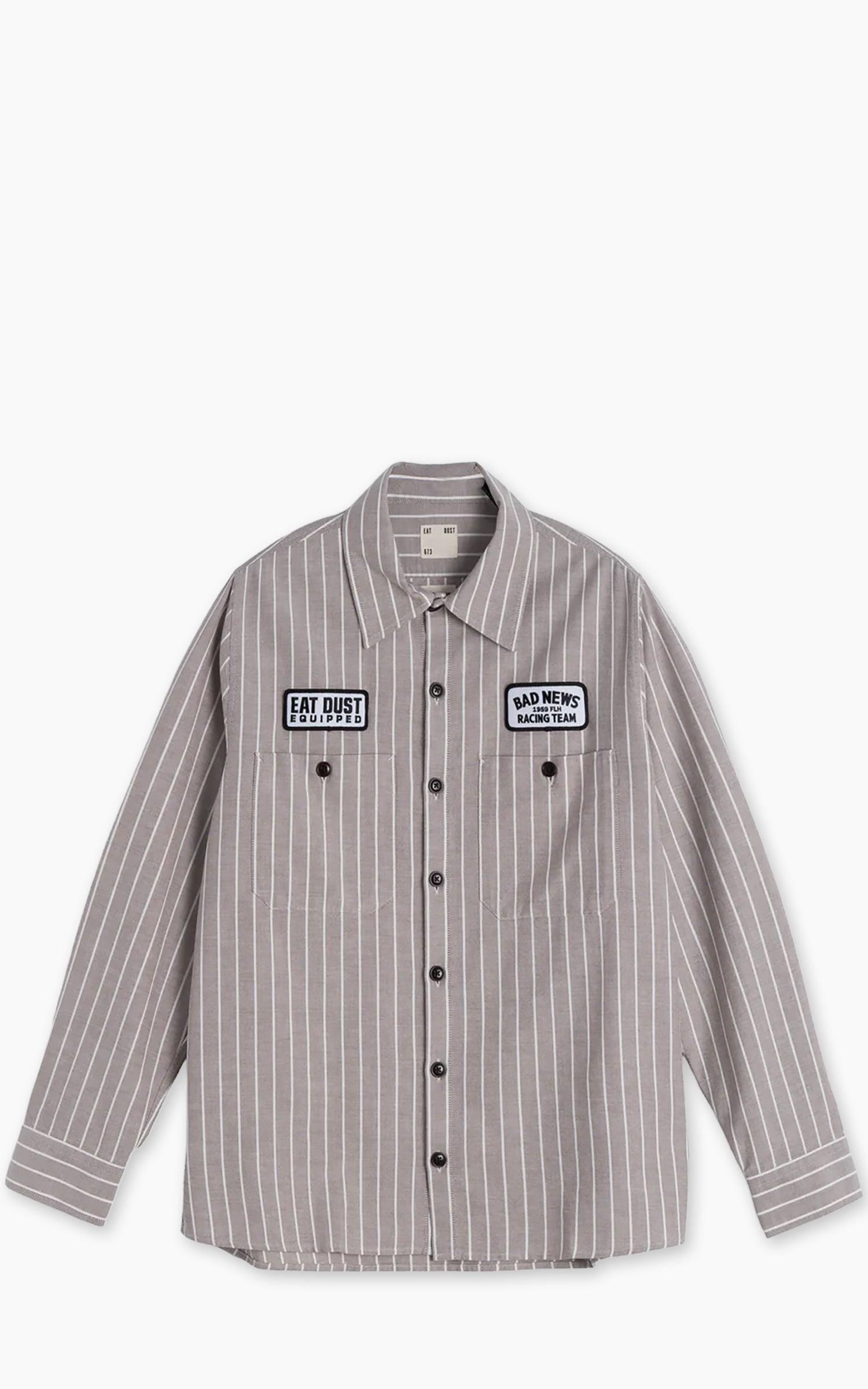 Pit Crew Shirt Scandic Oxford Brown/Off White