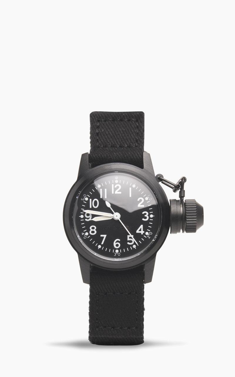 Buships Black Ops Military Watch Cotton Strap Black