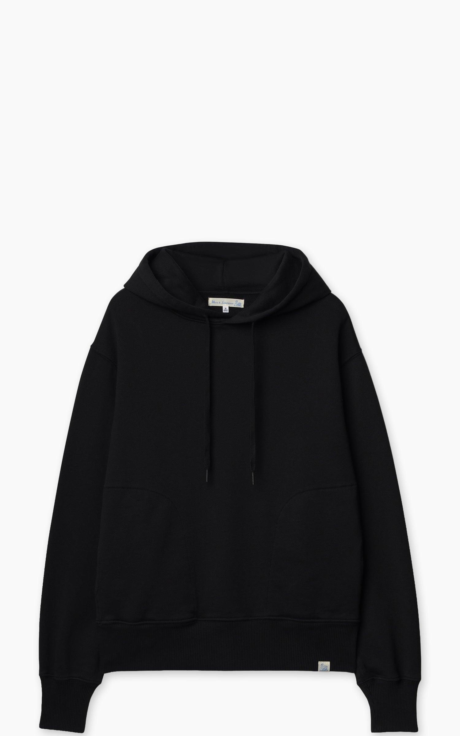 HOODIE01 Authentic Fleece Classic Fit Hoodie Deep Black