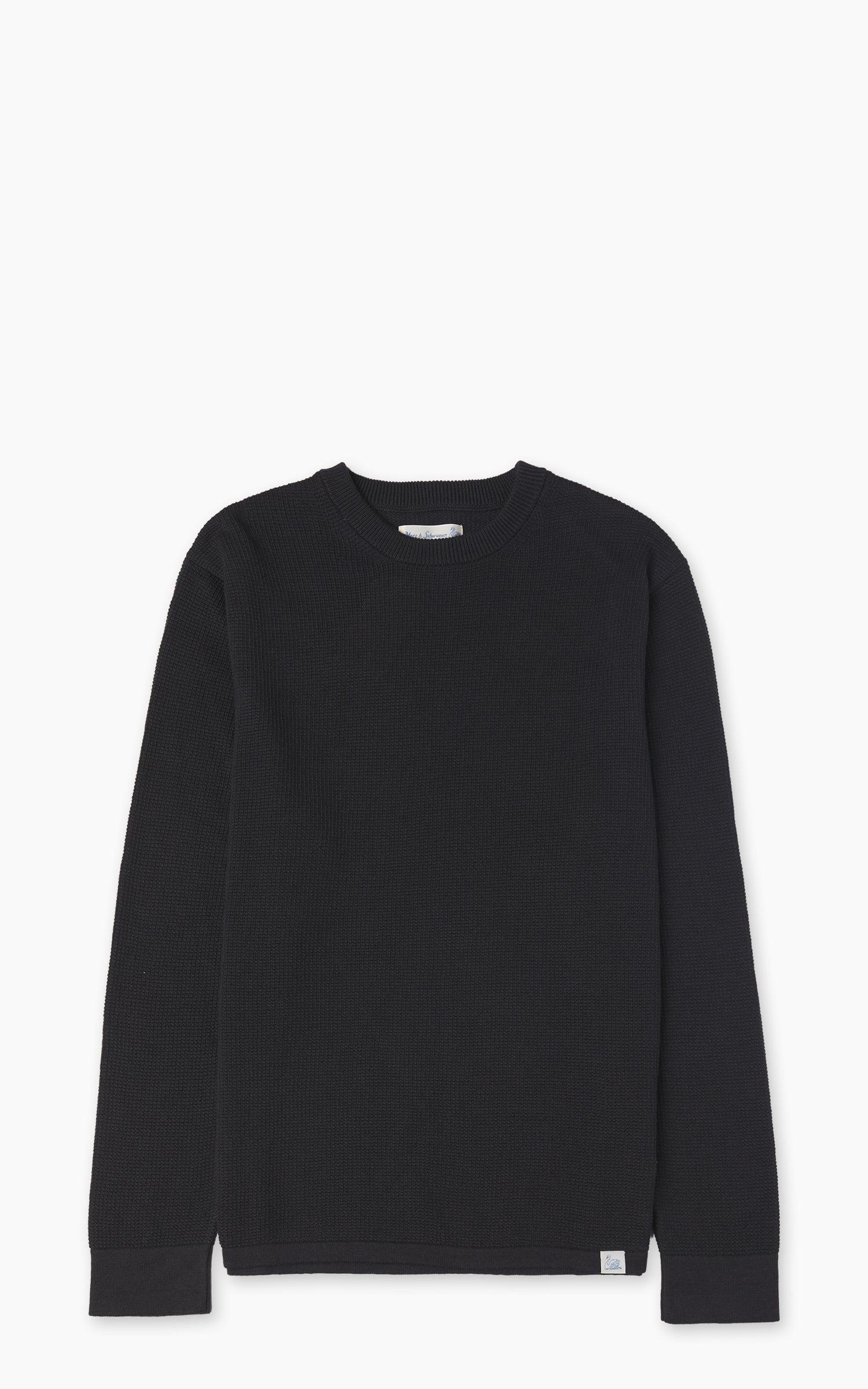 EASYKNIT01 Lightweight Waffle Knit Sweater Charcoal