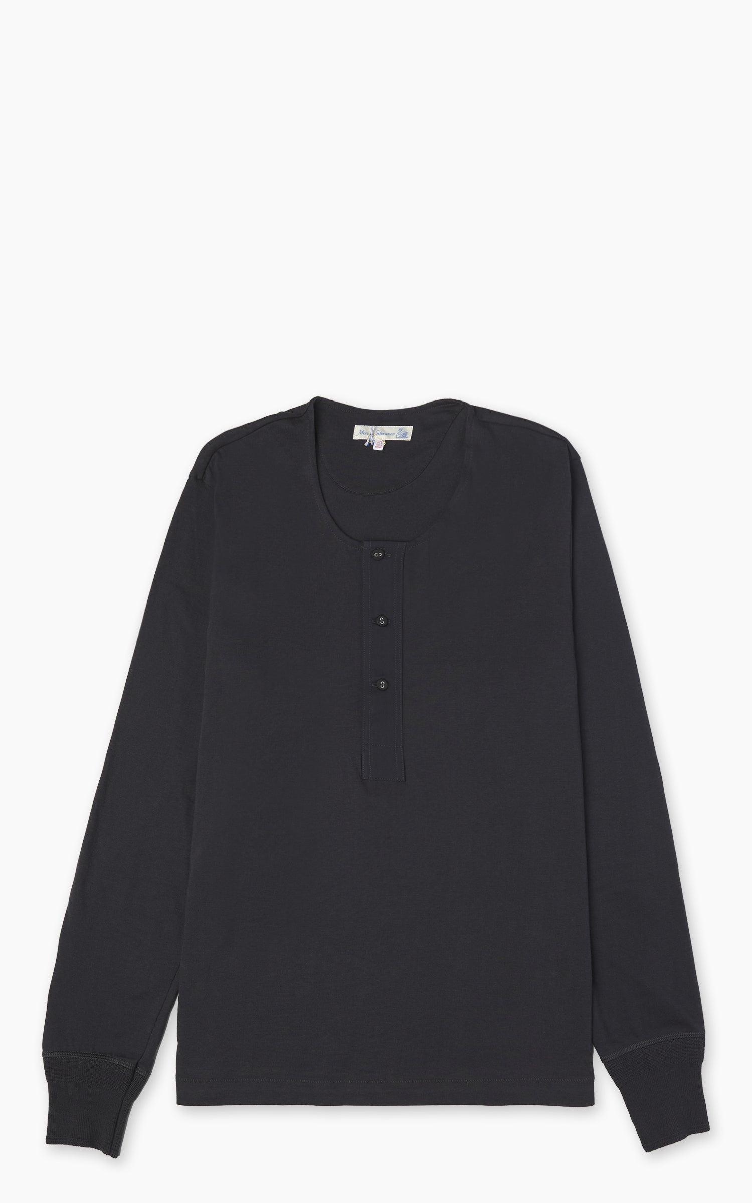 102 Longsleeve Henley Charcoal