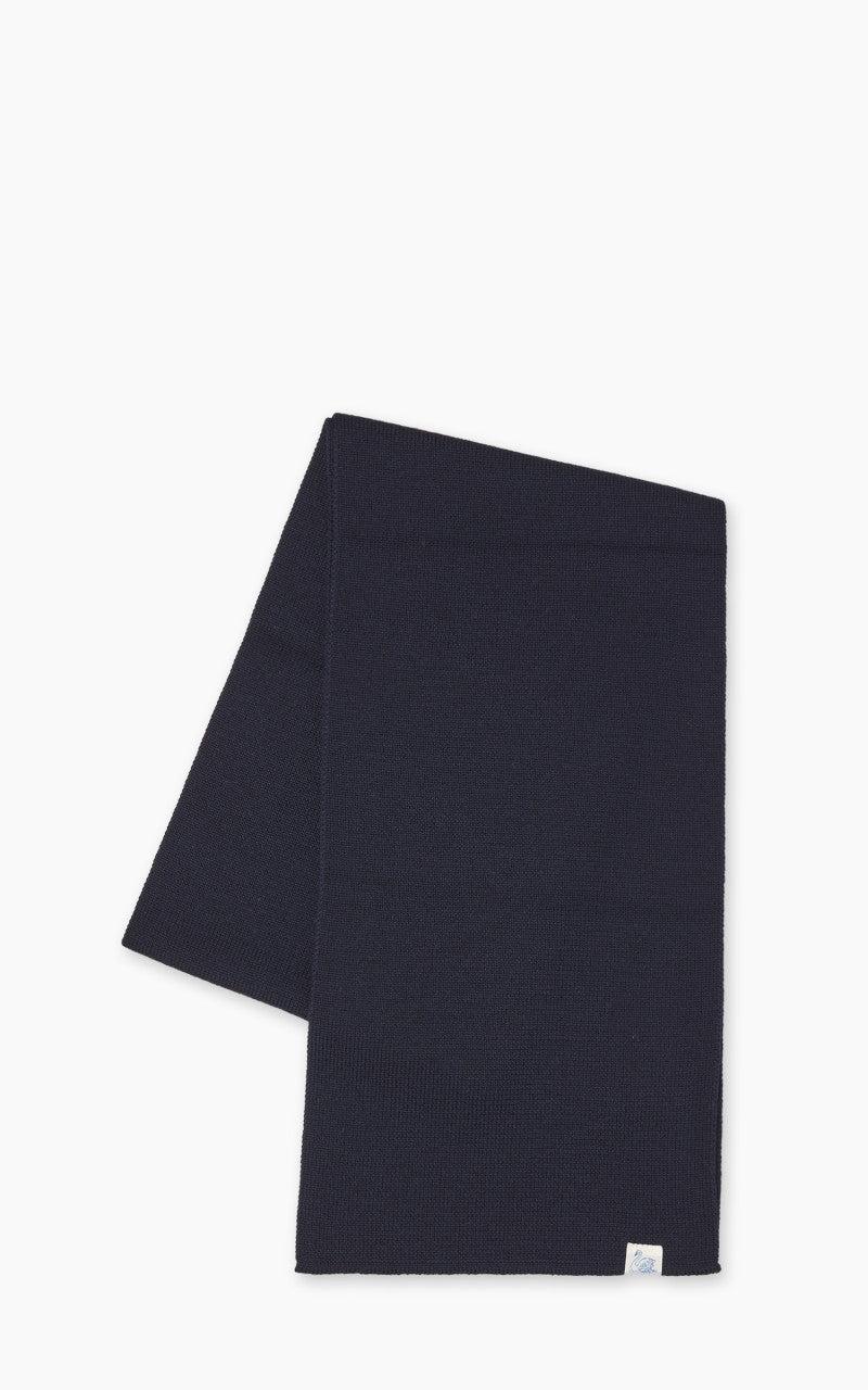 MWSC01 Merino Wool Ribbed Scarf Dark Navy