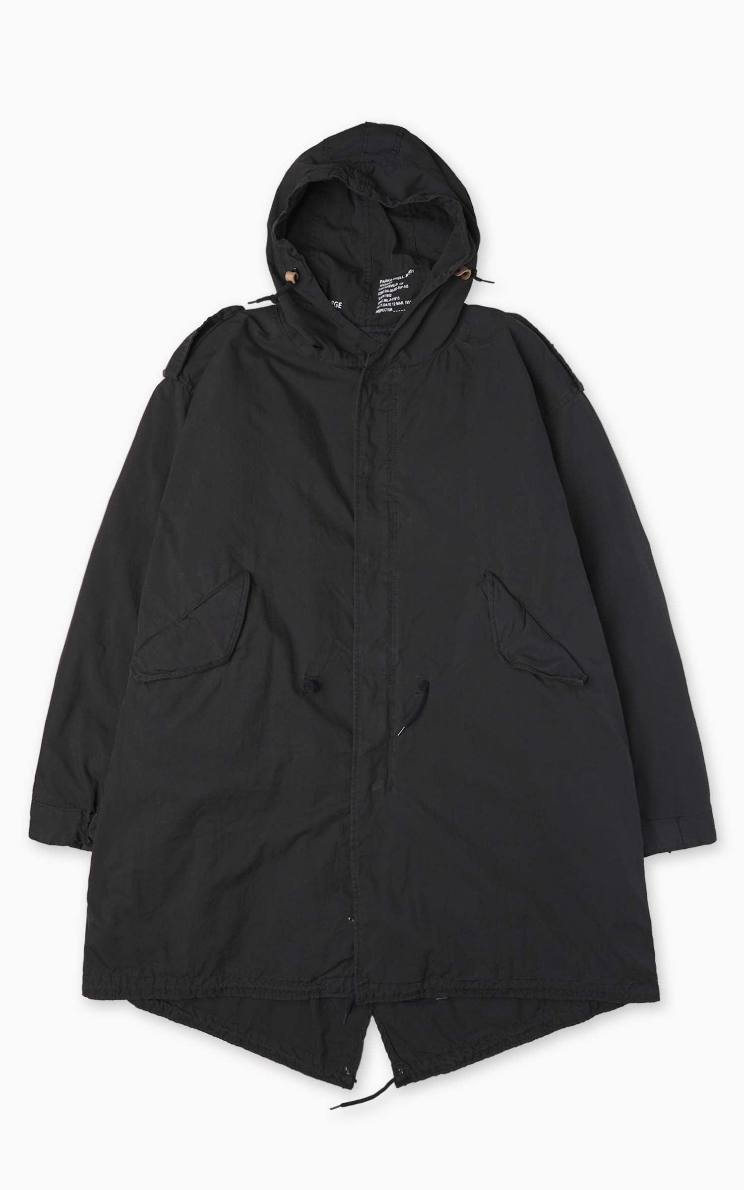 US M51 Fishtail Parka "O-Bleached" Black by 140FAHRENHEIT