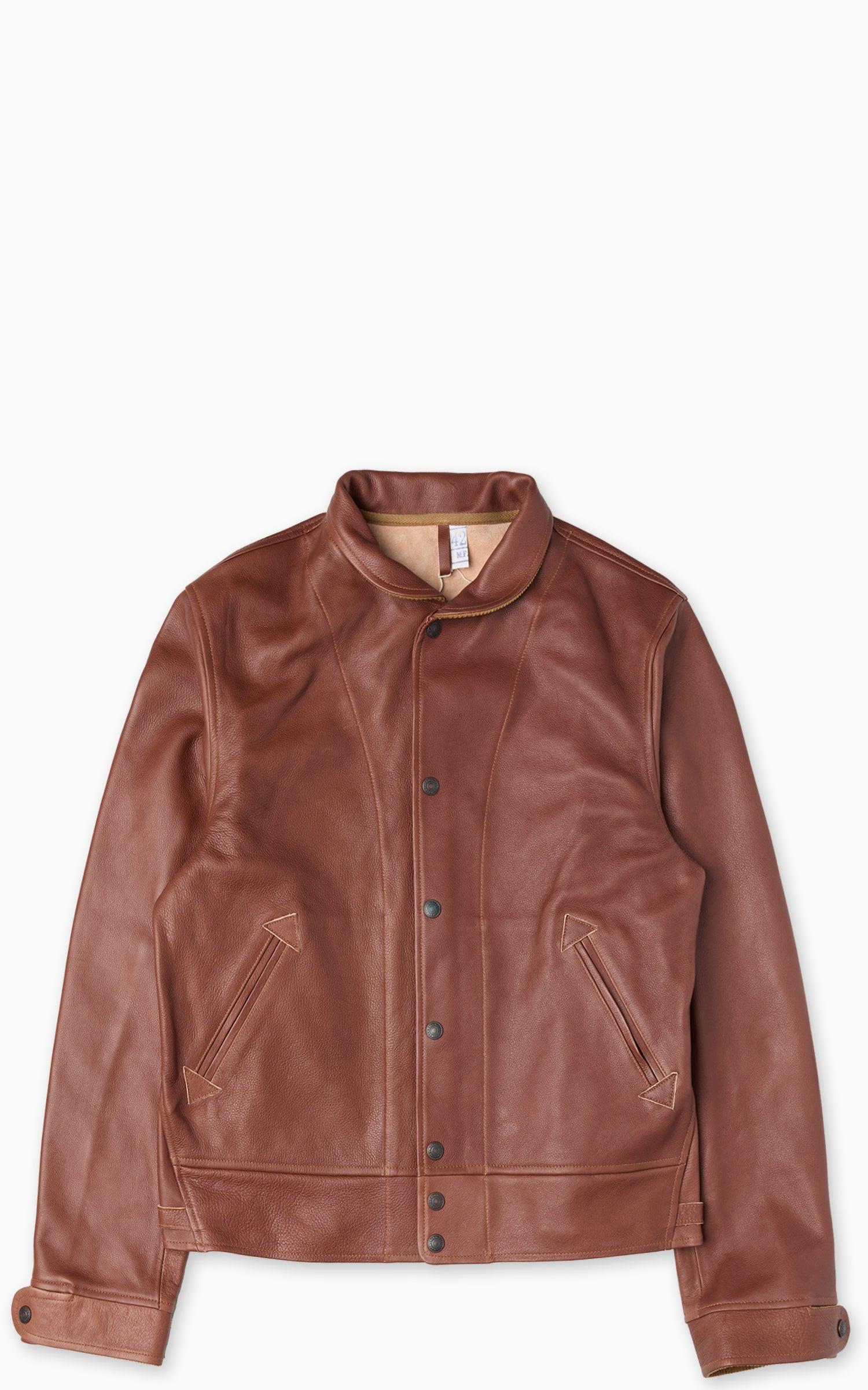 Campus "Stud" Jacket Bison Leather Brown