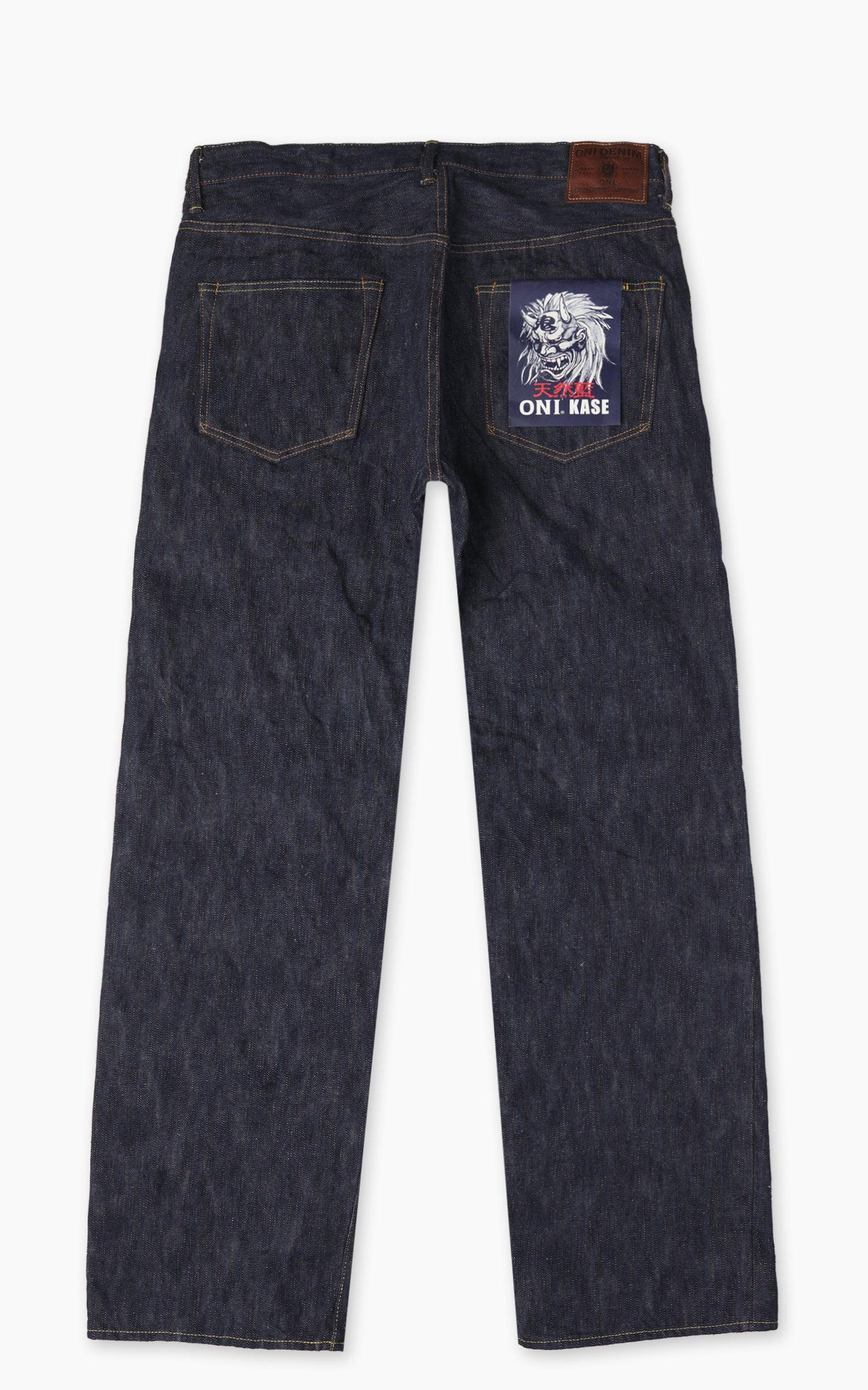 200-ONI KASE Wide Straight Natural Indigo 16oz