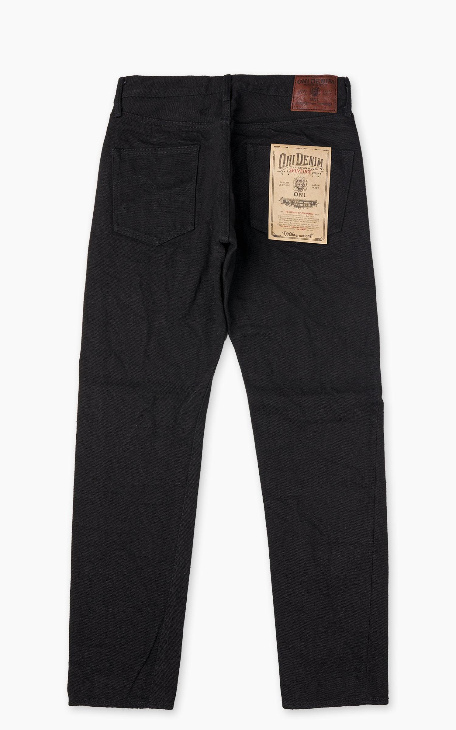 622ZR-BKBK "Secret Black Denim" Relax Tapered Jeans 20oz