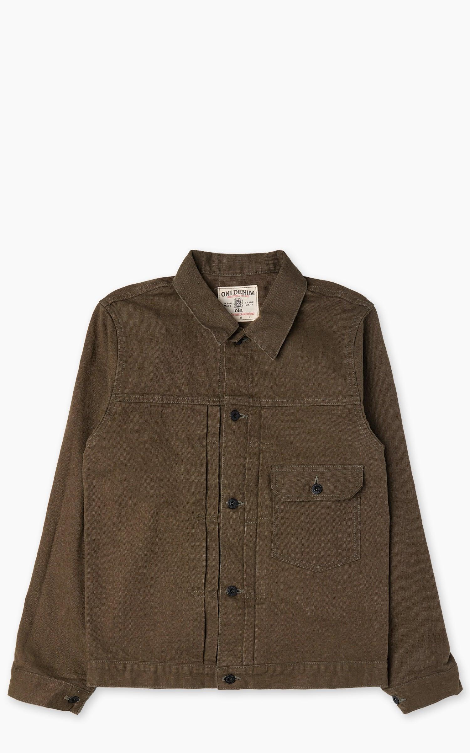 01507L-HOX-OLB Type I Jacket Sulfur Dyed Heavy Oxford Olive Brown 13oz